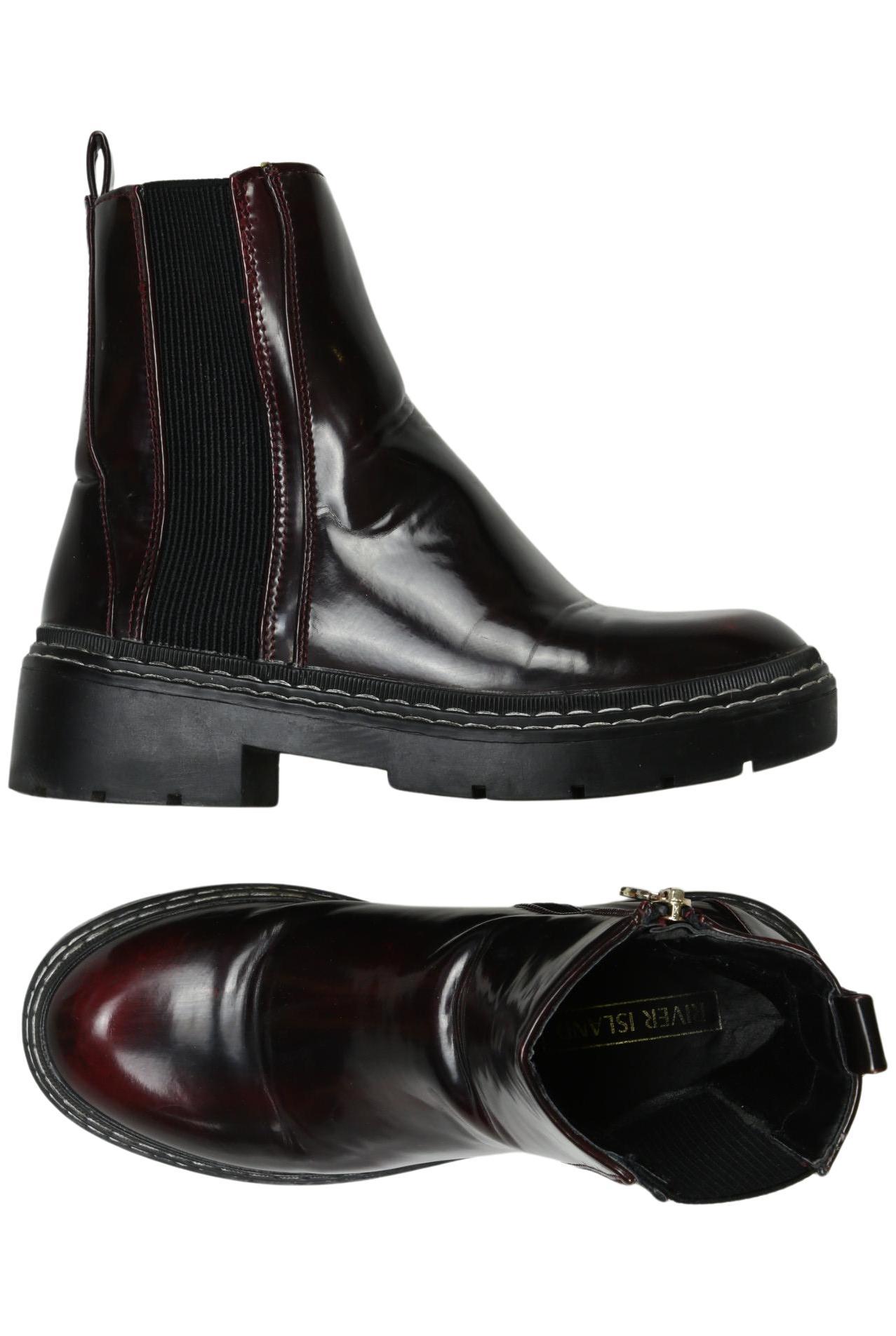 

River Island Damen Stiefelette, bordeaux, Gr. 36