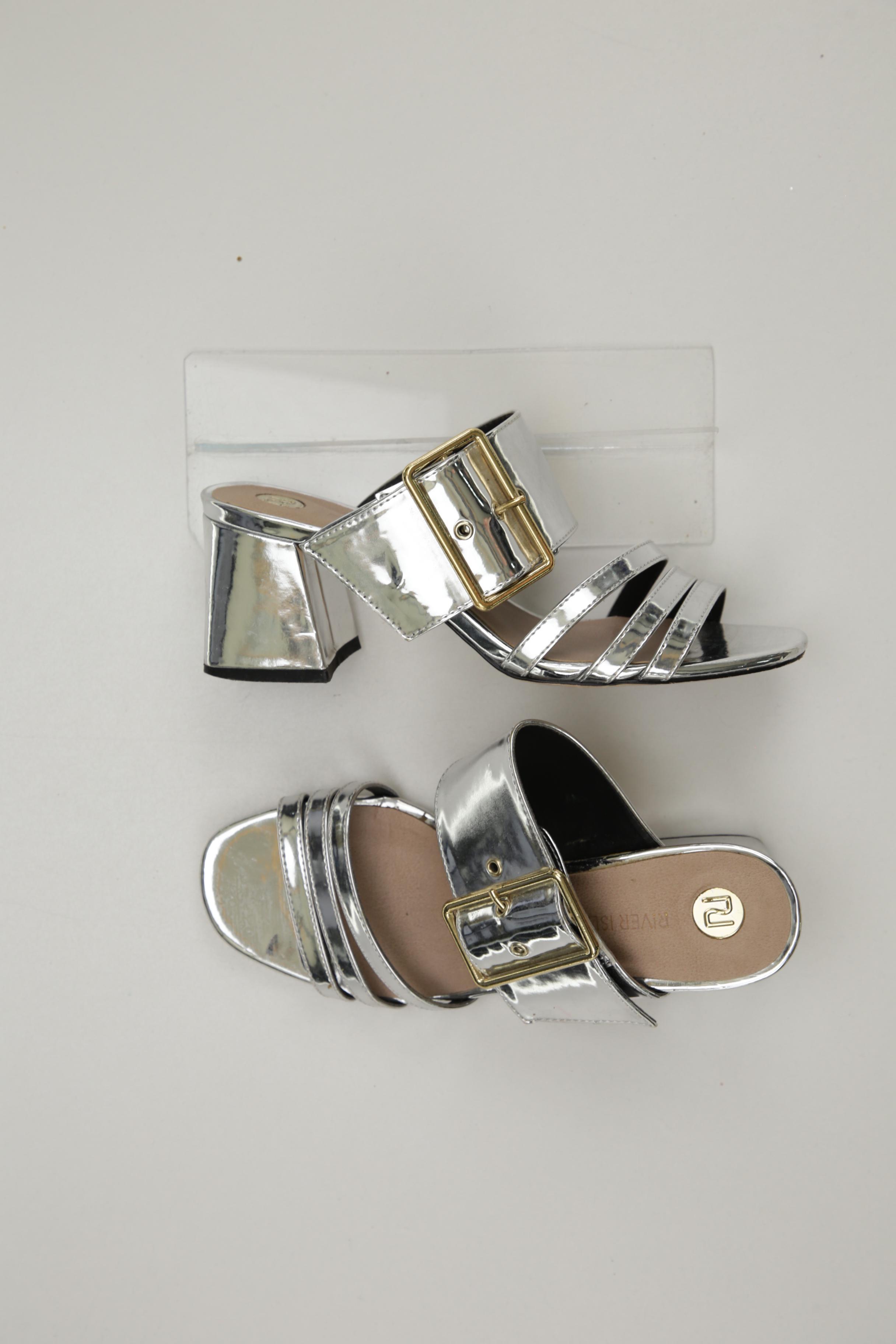 

River Island Damen Sandale, silber, Gr. 37