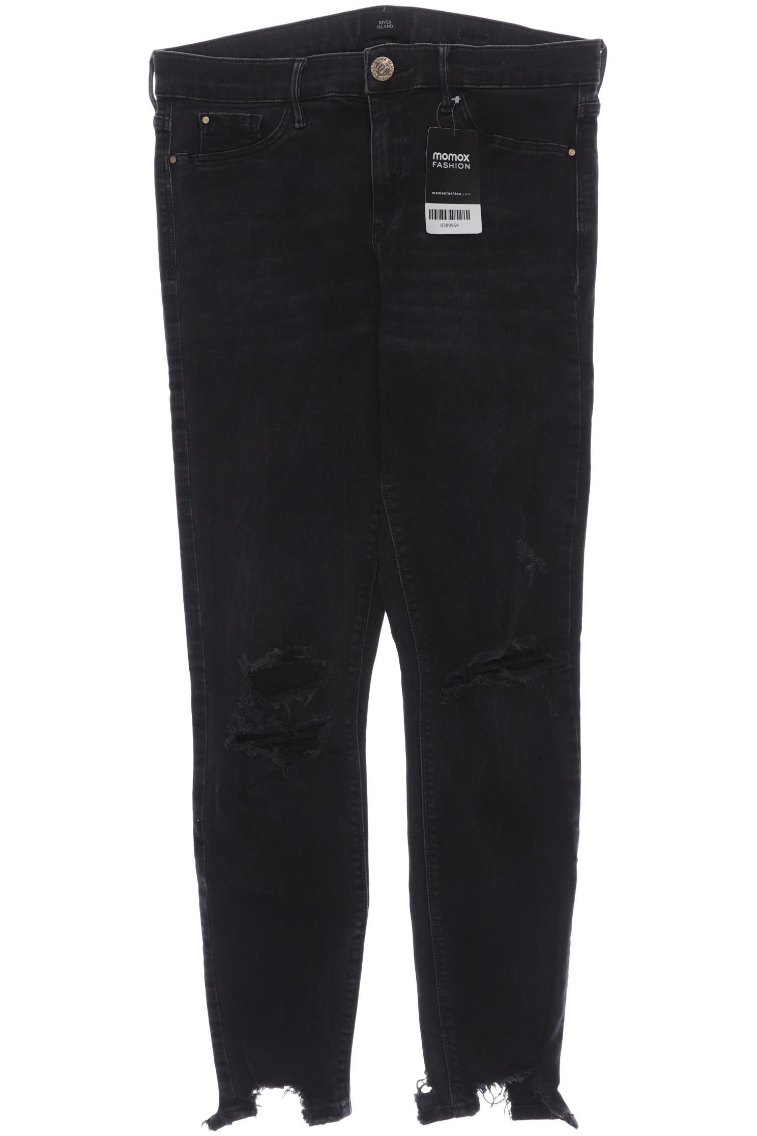 

River Island Damen Jeans, schwarz