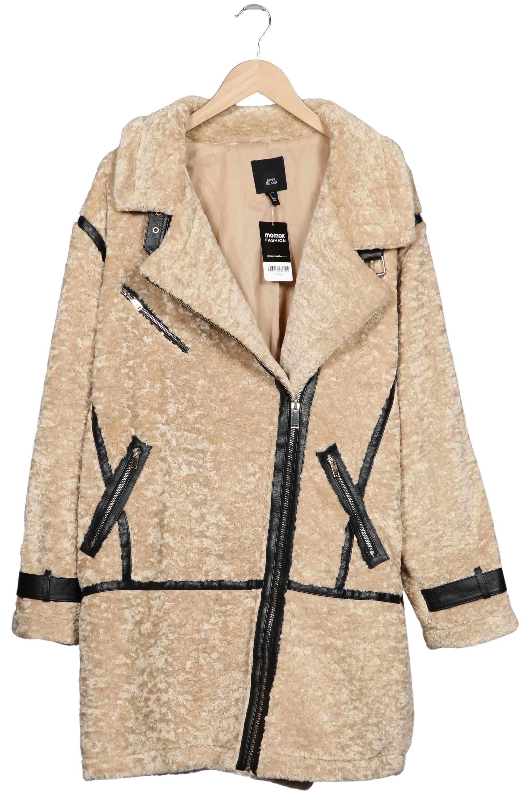 

River Island Damen Mantel, beige, Gr. 40