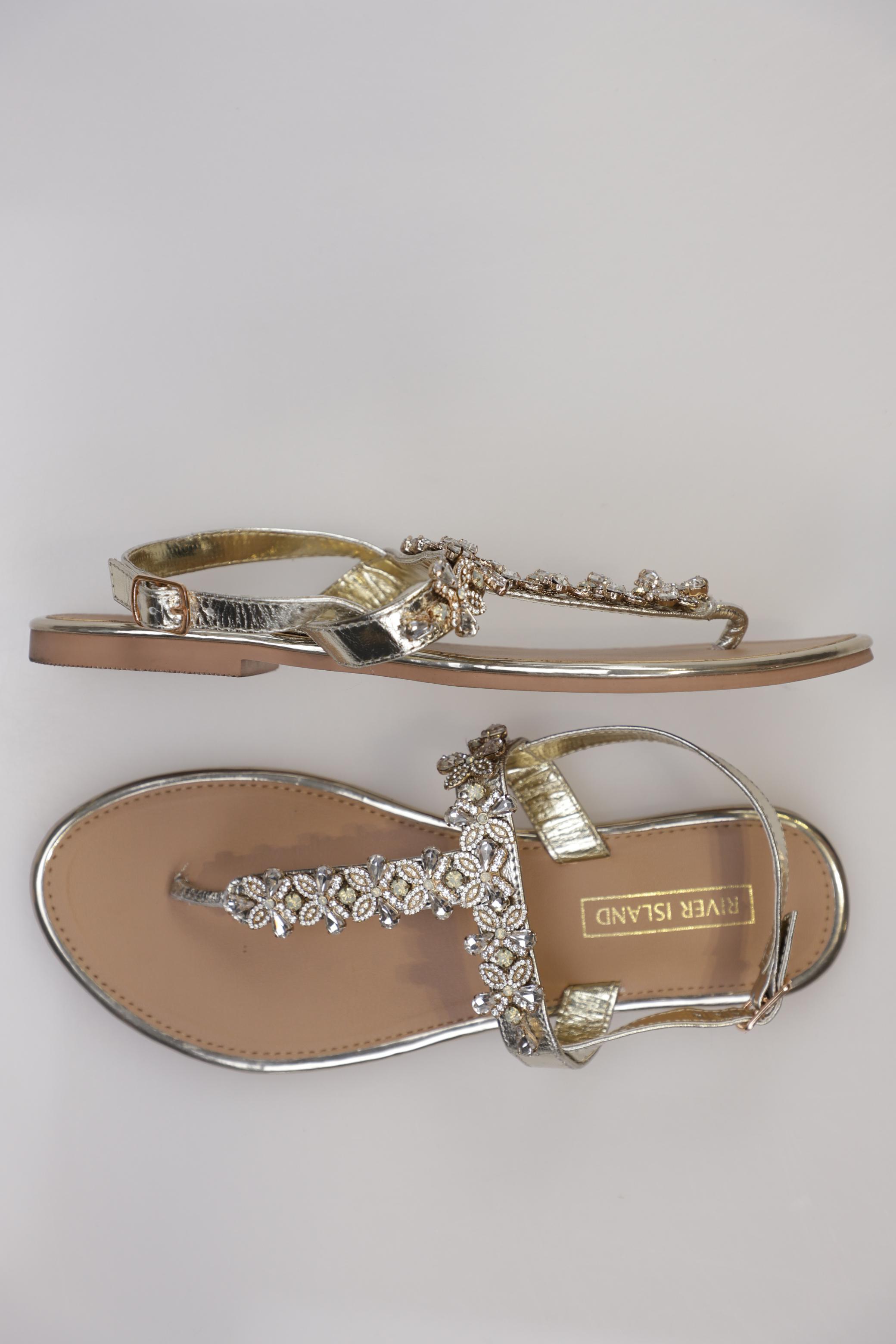 

River Island Damen Sandale, beige, Gr. 9