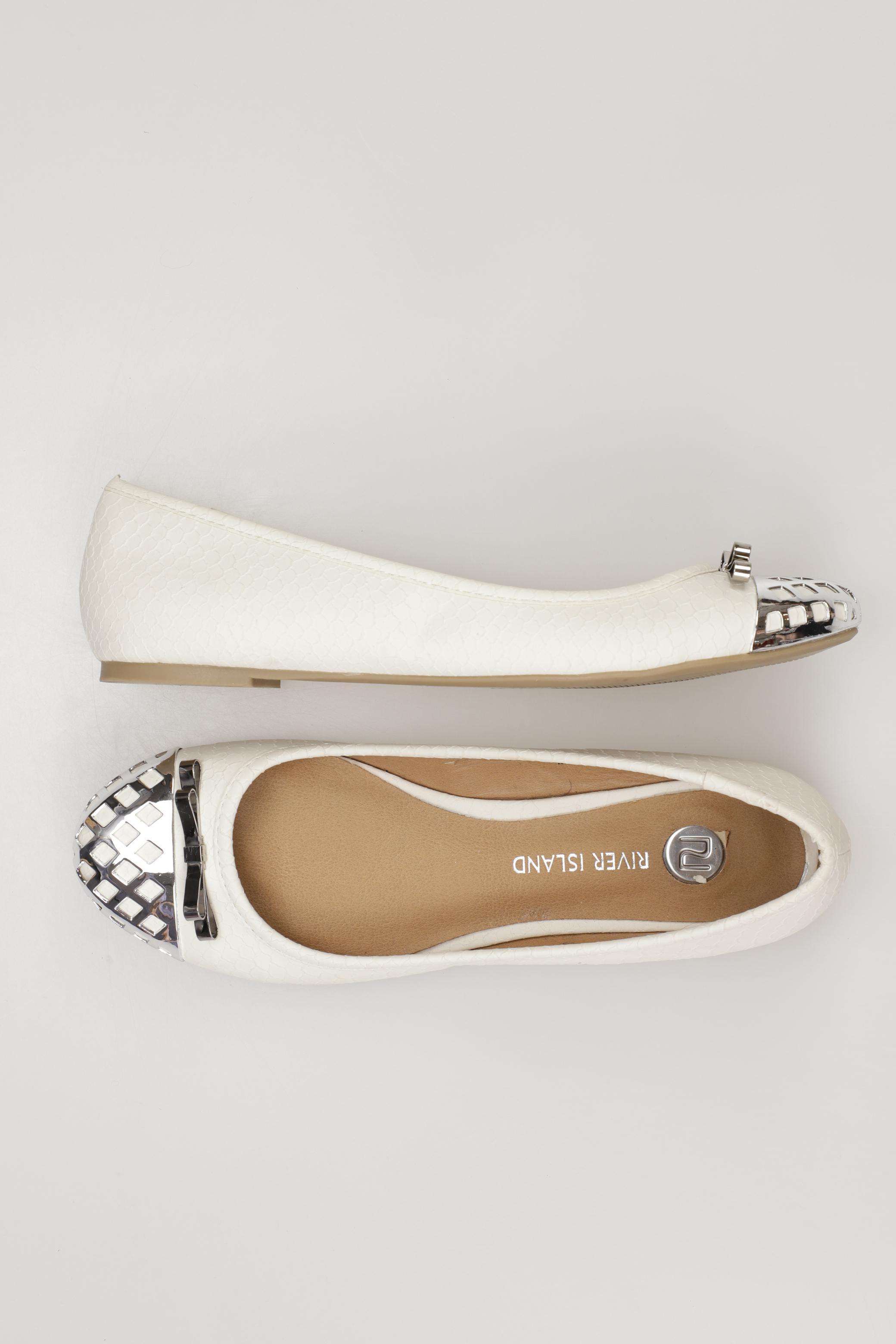 

River Island Damen Ballerinas, cremeweiß