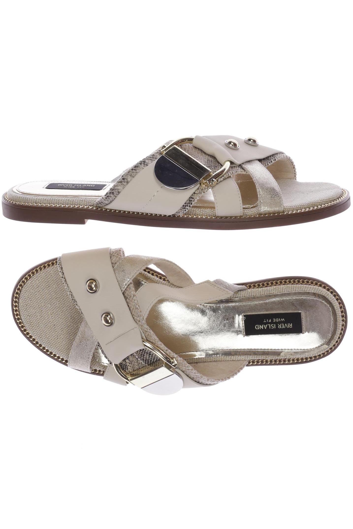 

River Island Damen Sandale, cremeweiß