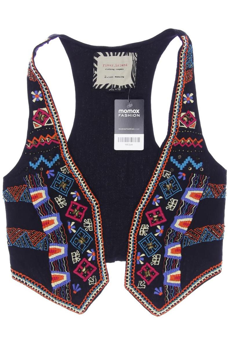 

River Island Damen Weste, schwarz, Gr. 32