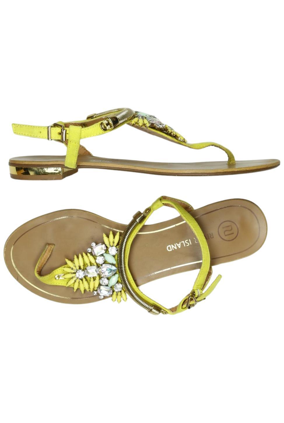 

River Island Damen Sandale, gelb, Gr. 5