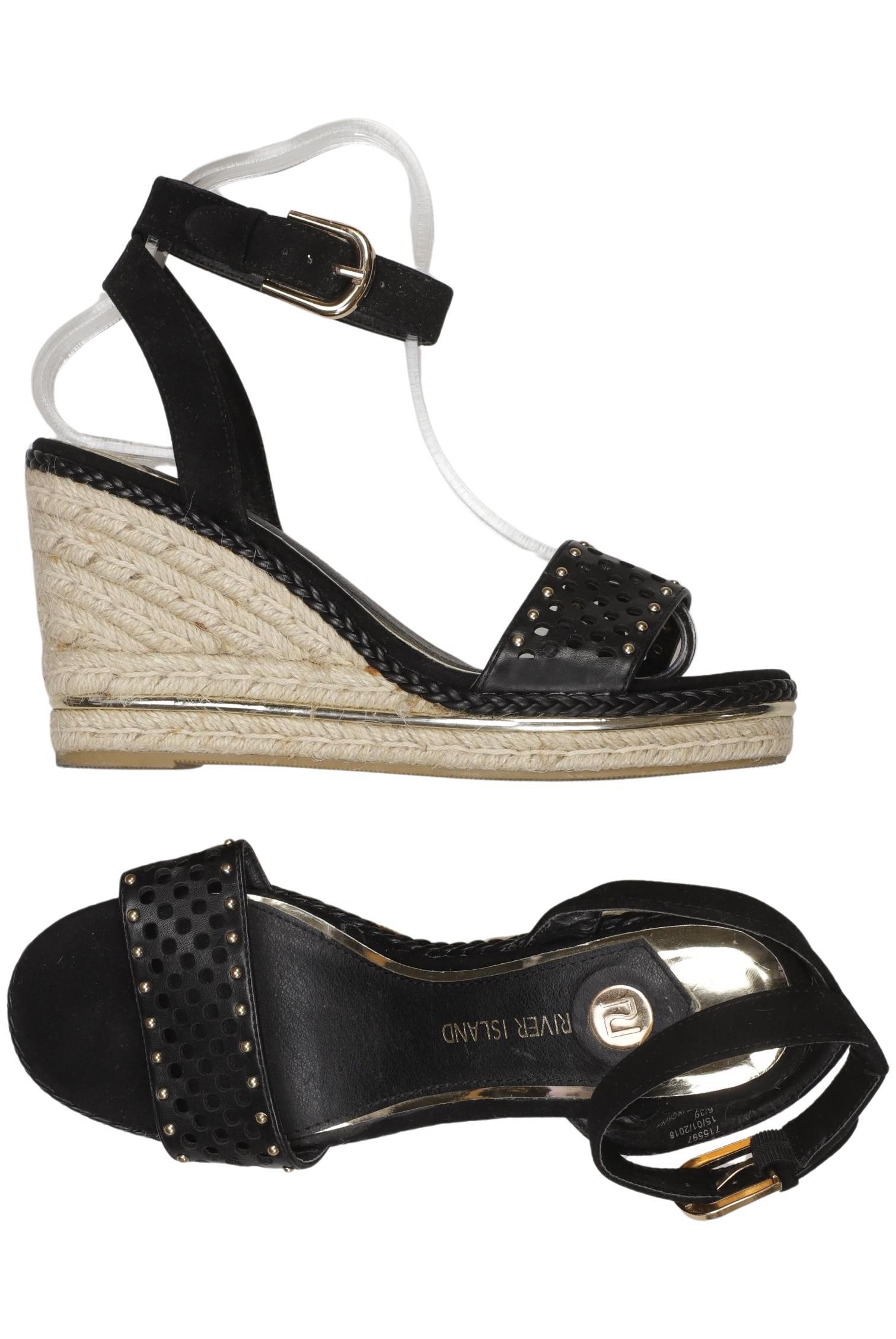 

River Island Damen Sandale, schwarz, Gr. 39