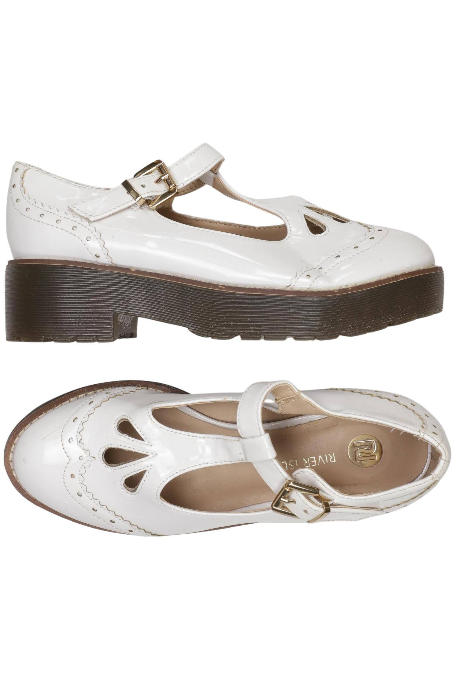 

River Island Damen Halbschuh, weiß, Gr. 4