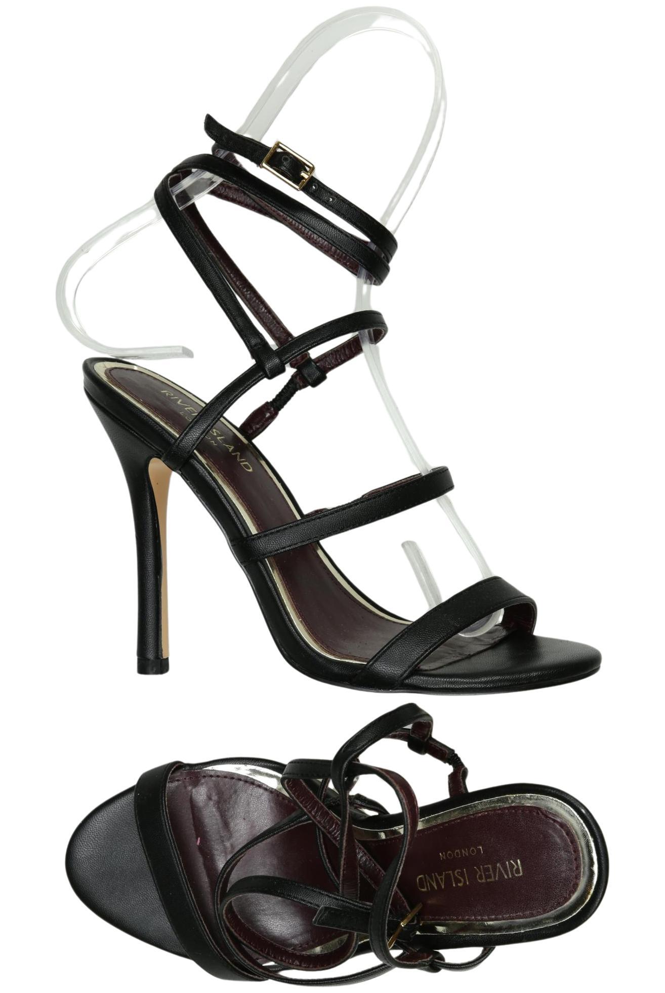 

River Island Damen Sandale, schwarz, Gr. 3