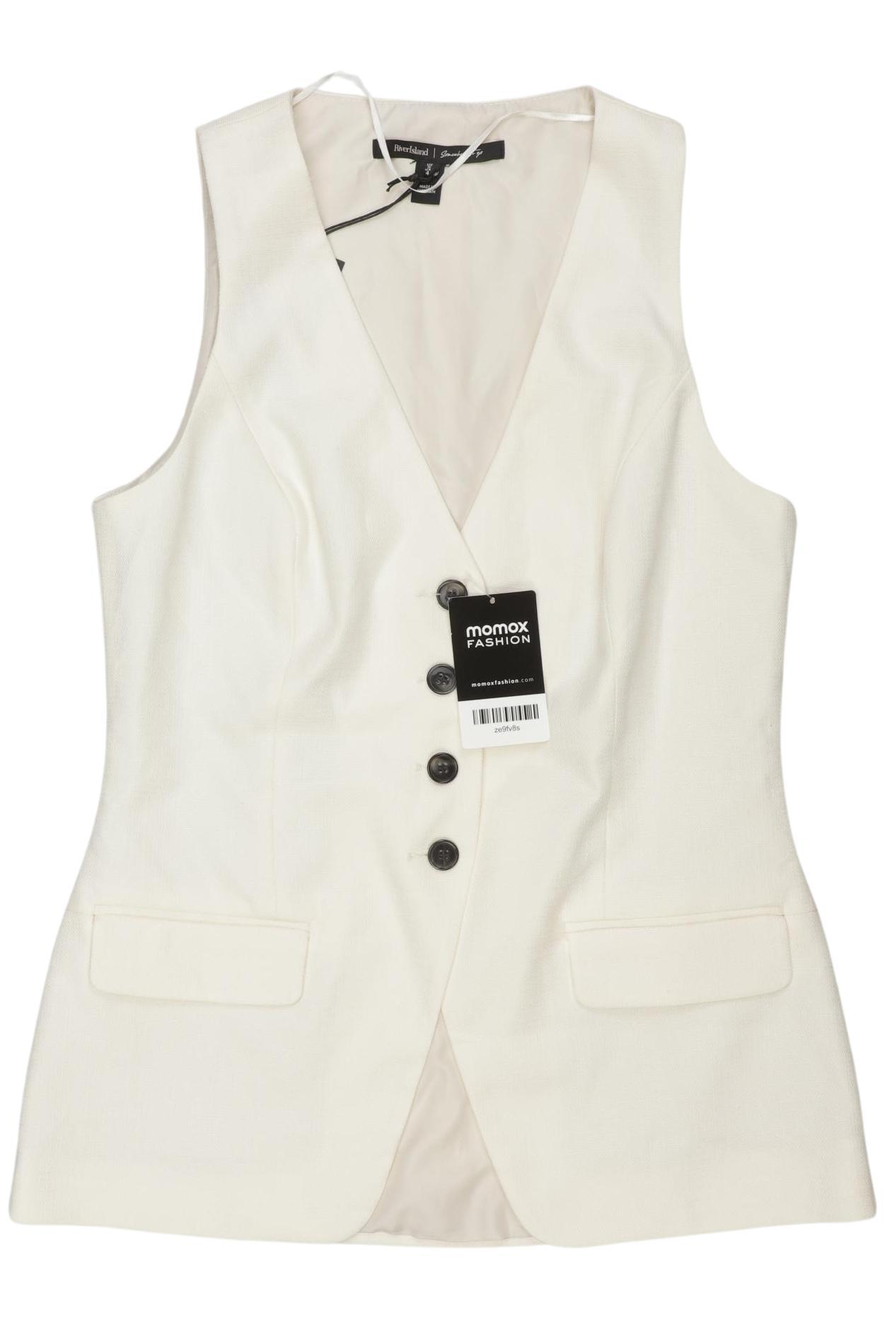 

River Island Damen Weste, cremeweiß, Gr. 34