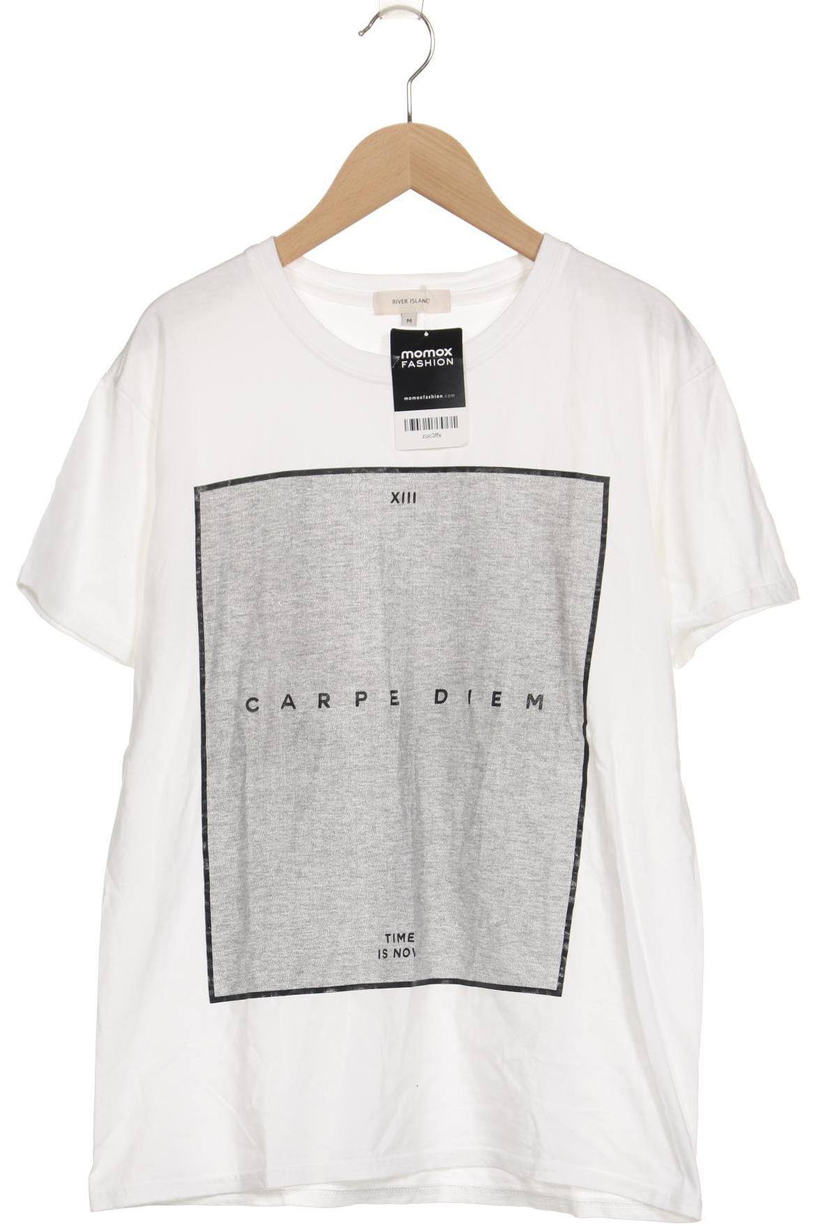 

River Island Herren T-Shirt, weiß, Gr. 48