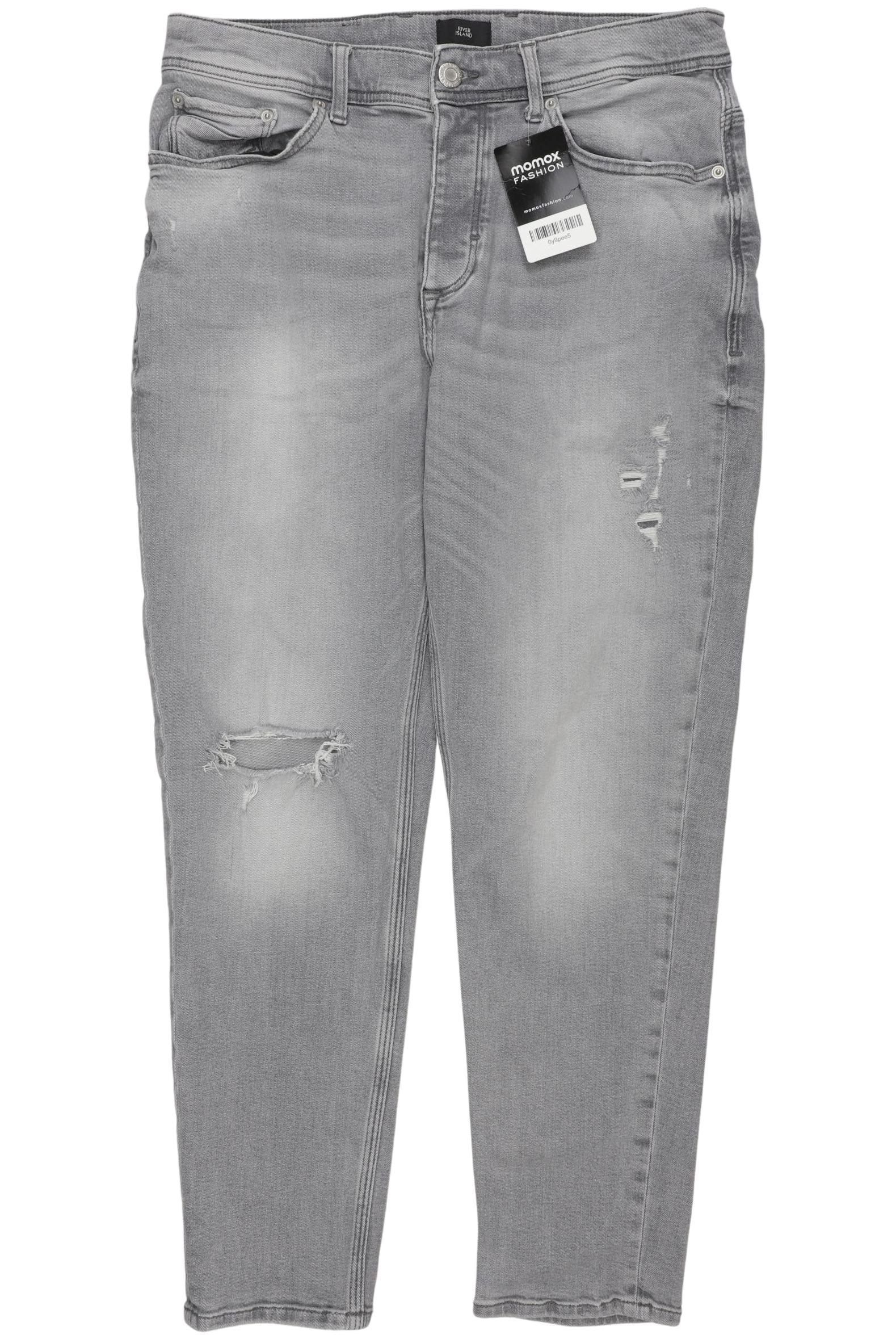 

River Island Herren Jeans, grau, Gr. 30