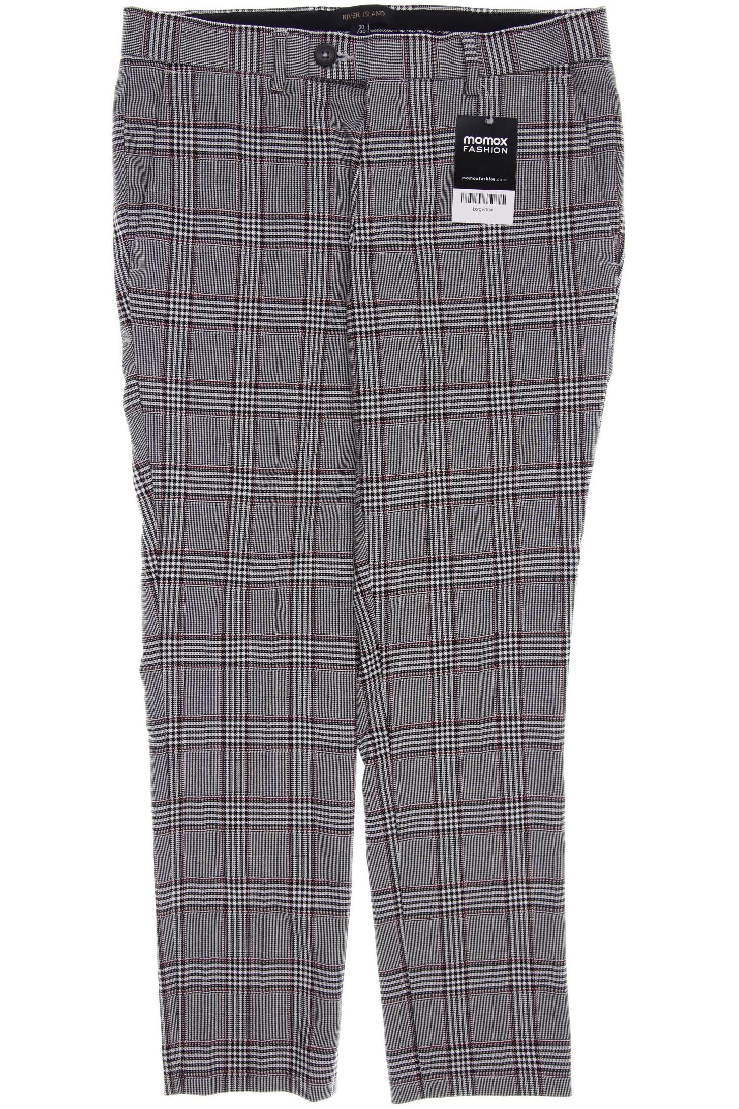 

River Island Herren Stoffhose, grau, Gr. 46