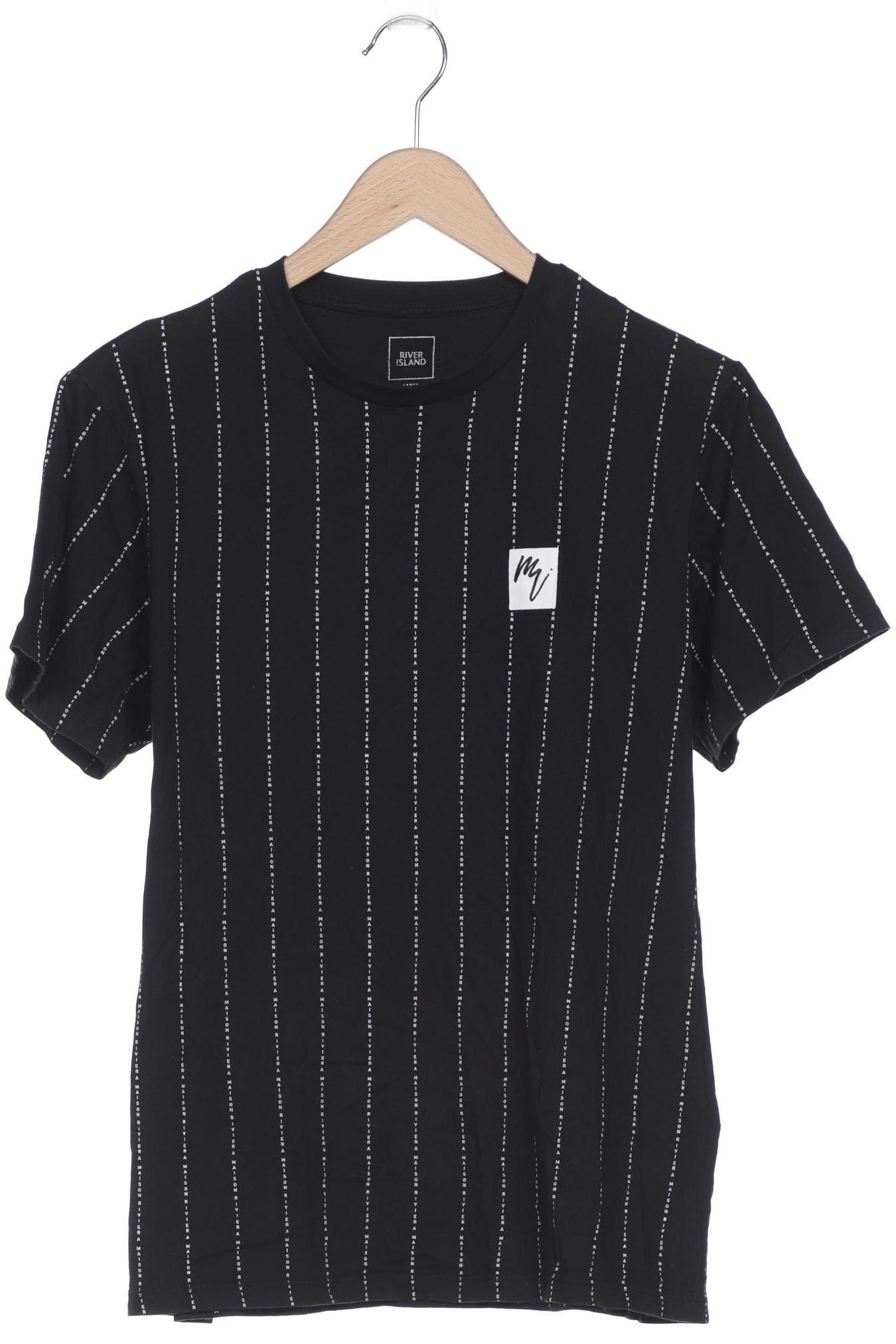 

River Island Herren T-Shirt, schwarz