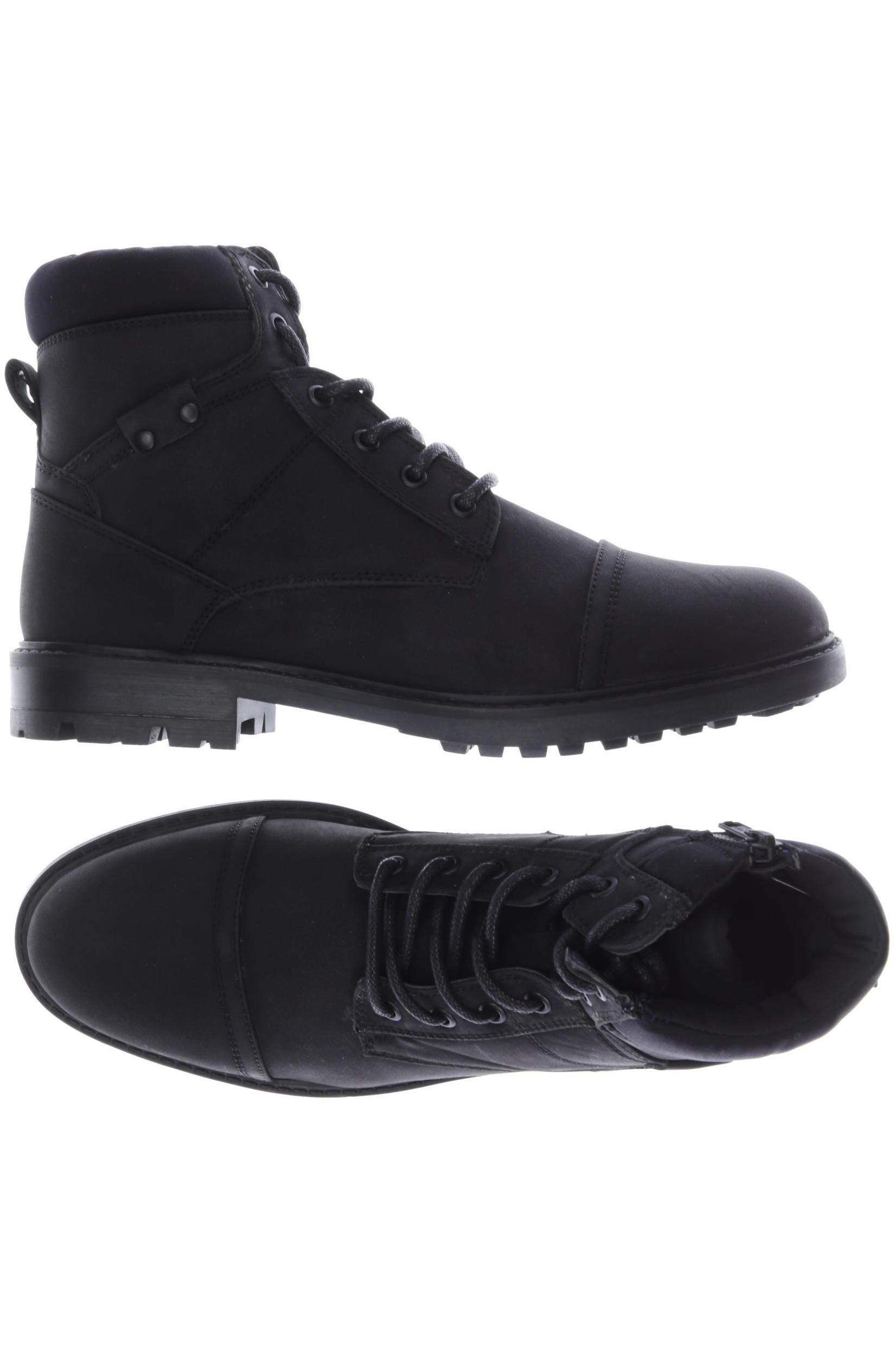 

River Island Herren Stiefel, schwarz, Gr. 42
