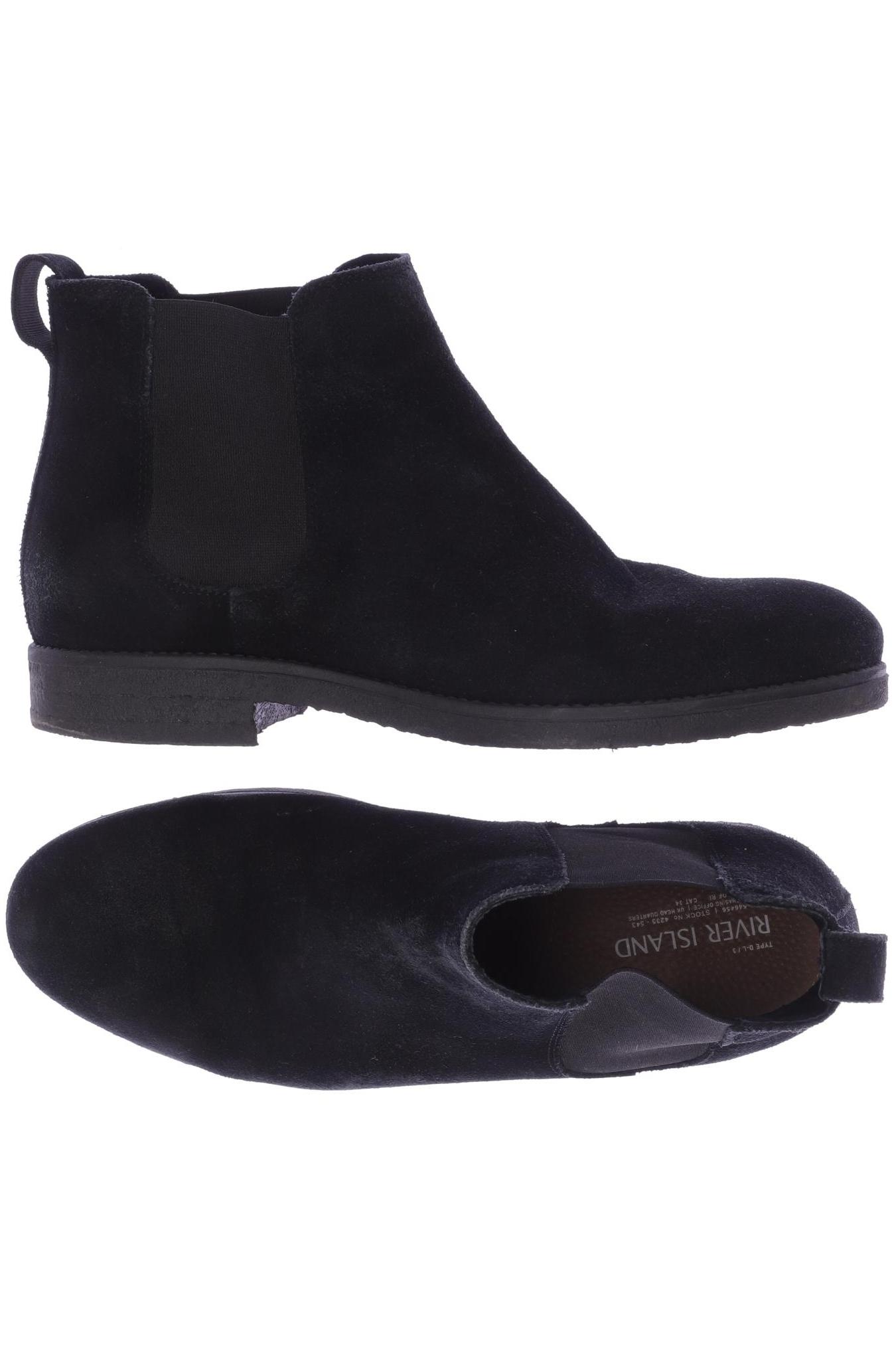 

River Island Herren Stiefel, schwarz, Gr. 43
