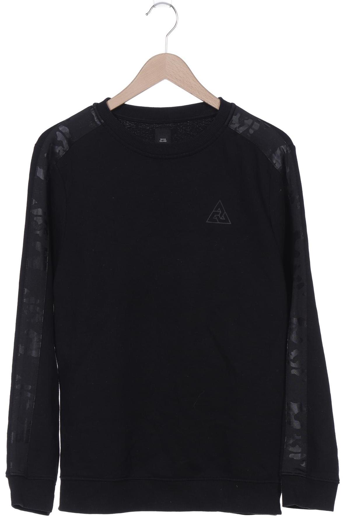 

River Island Herren Sweatshirt, schwarz, Gr. 48