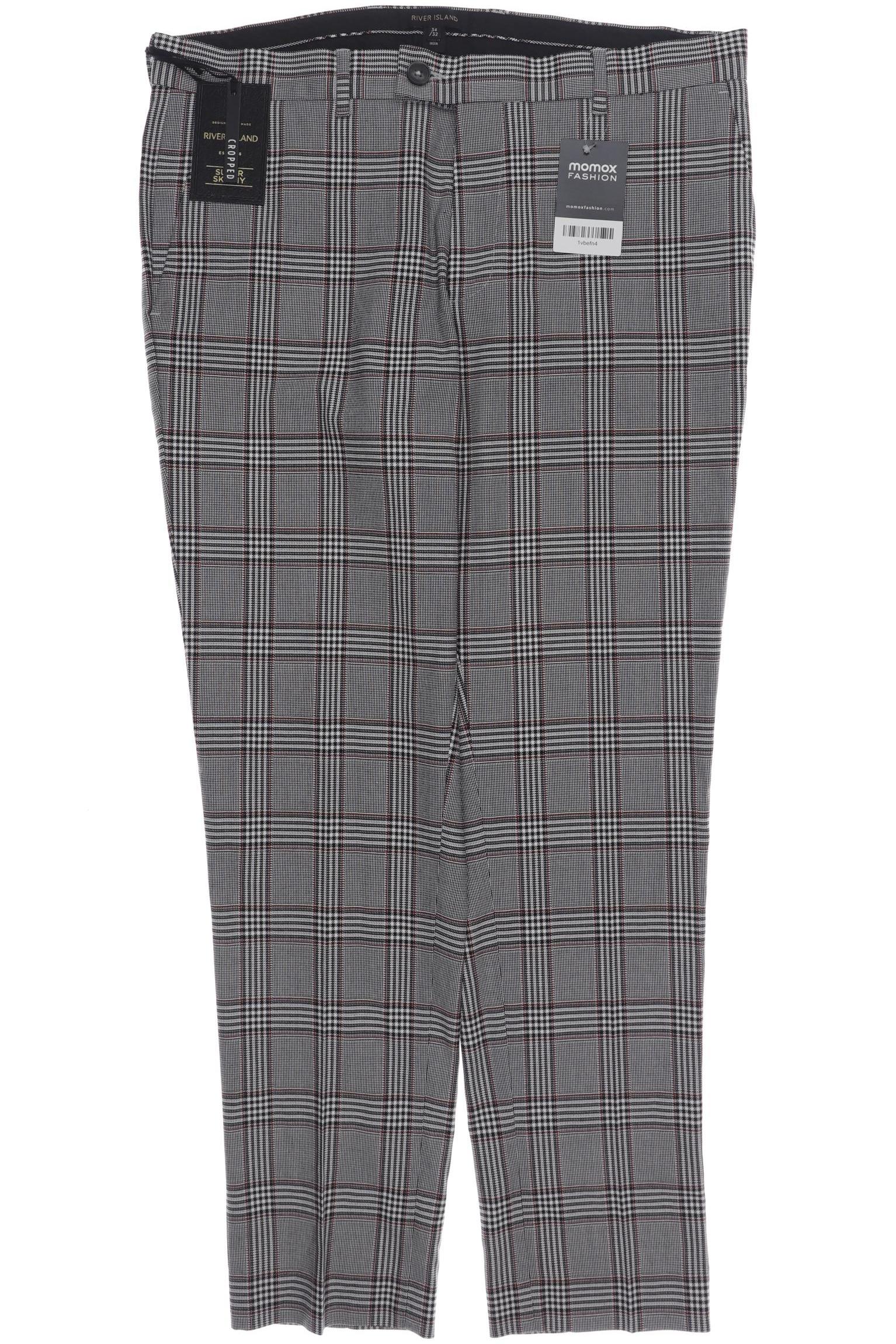 

River Island Herren Stoffhose, grau