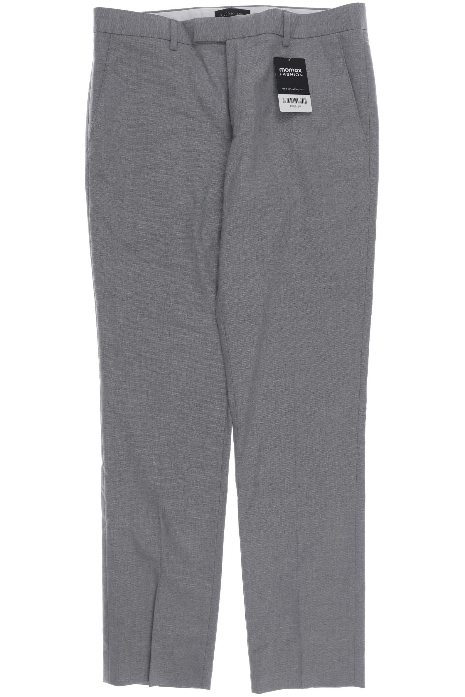 

River Island Herren Stoffhose, grau, Gr. 50