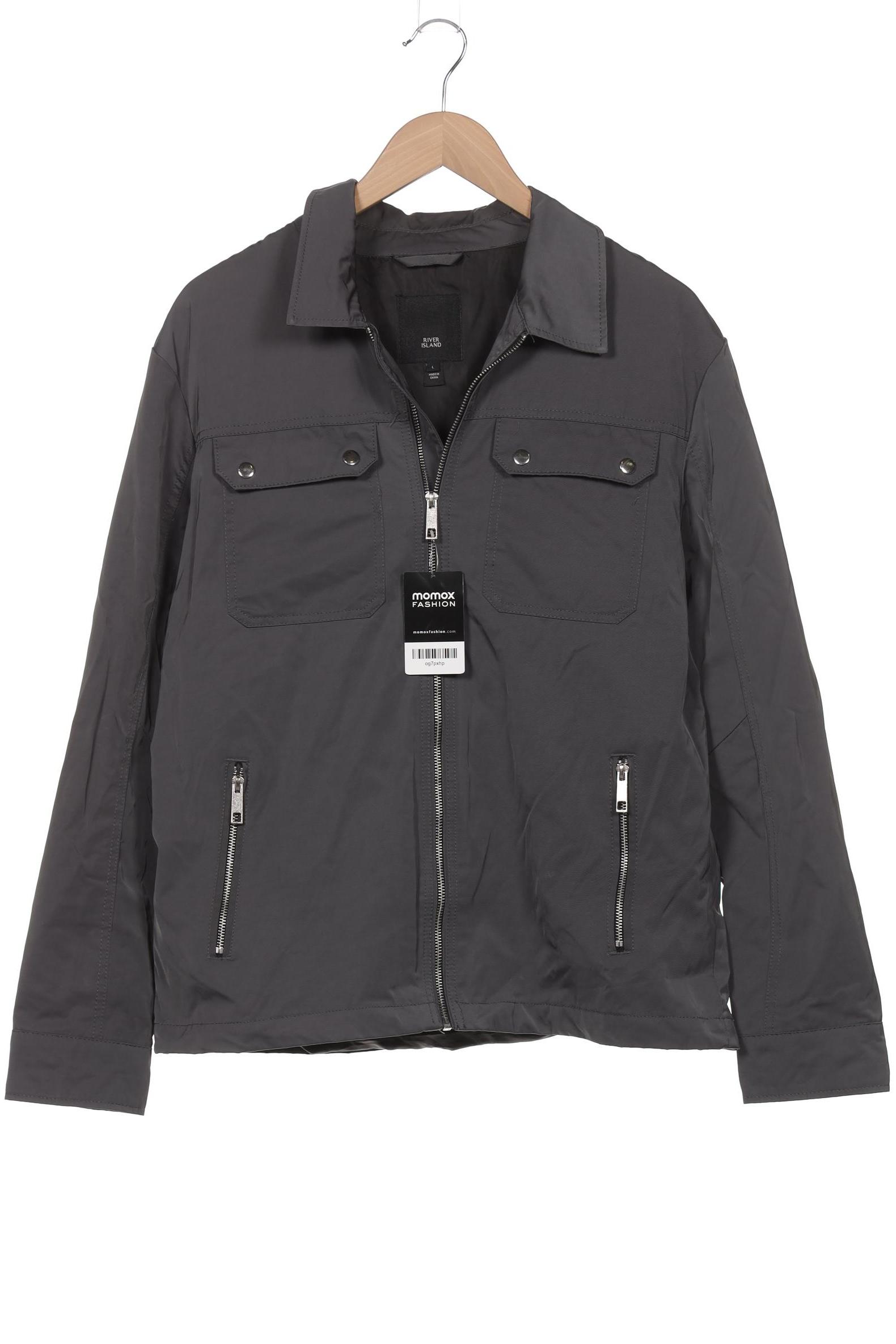 

River Island Herren Jacke, grau, Gr. 52