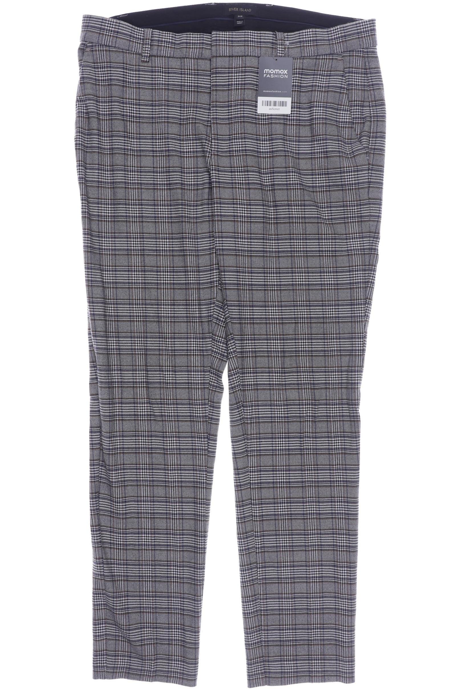 

River Island Herren Stoffhose, braun, Gr. 86