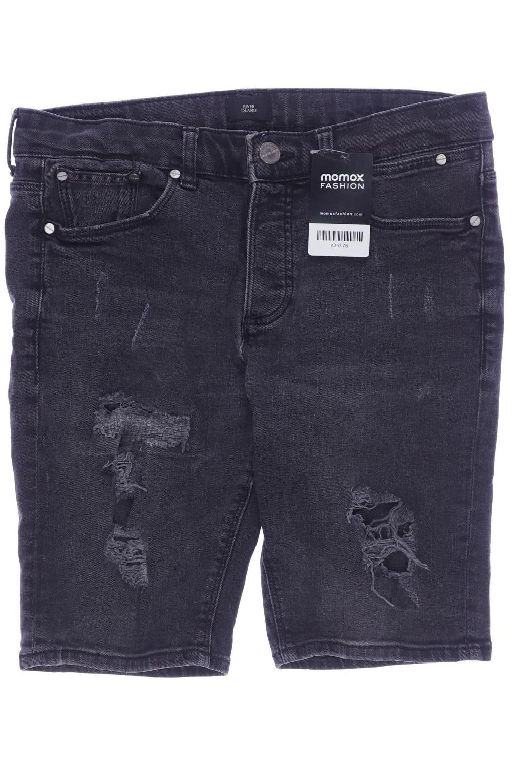 

River Island Herren Shorts, schwarz, Gr. 32