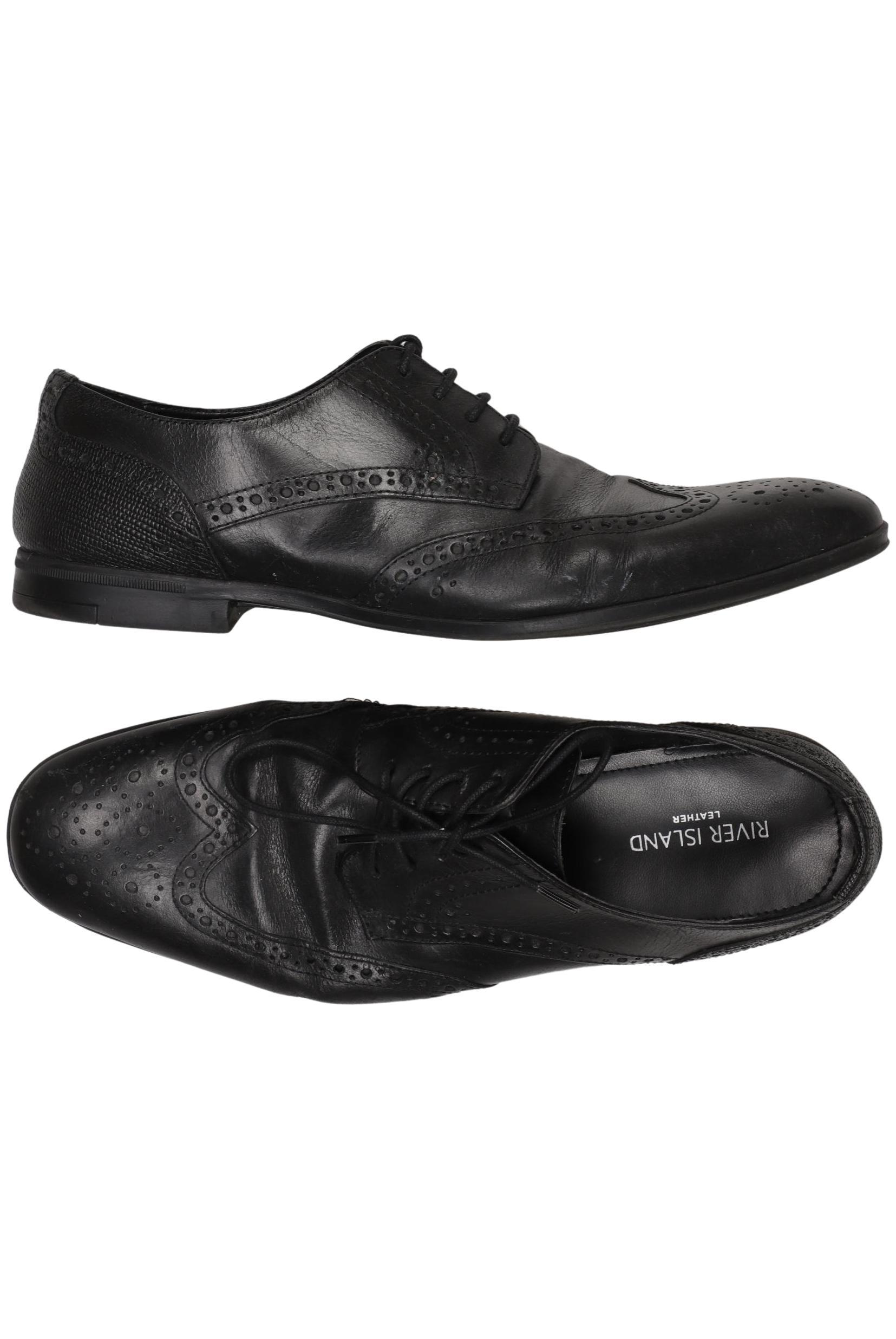 

River Island Herren Halbschuh, schwarz, Gr. 9