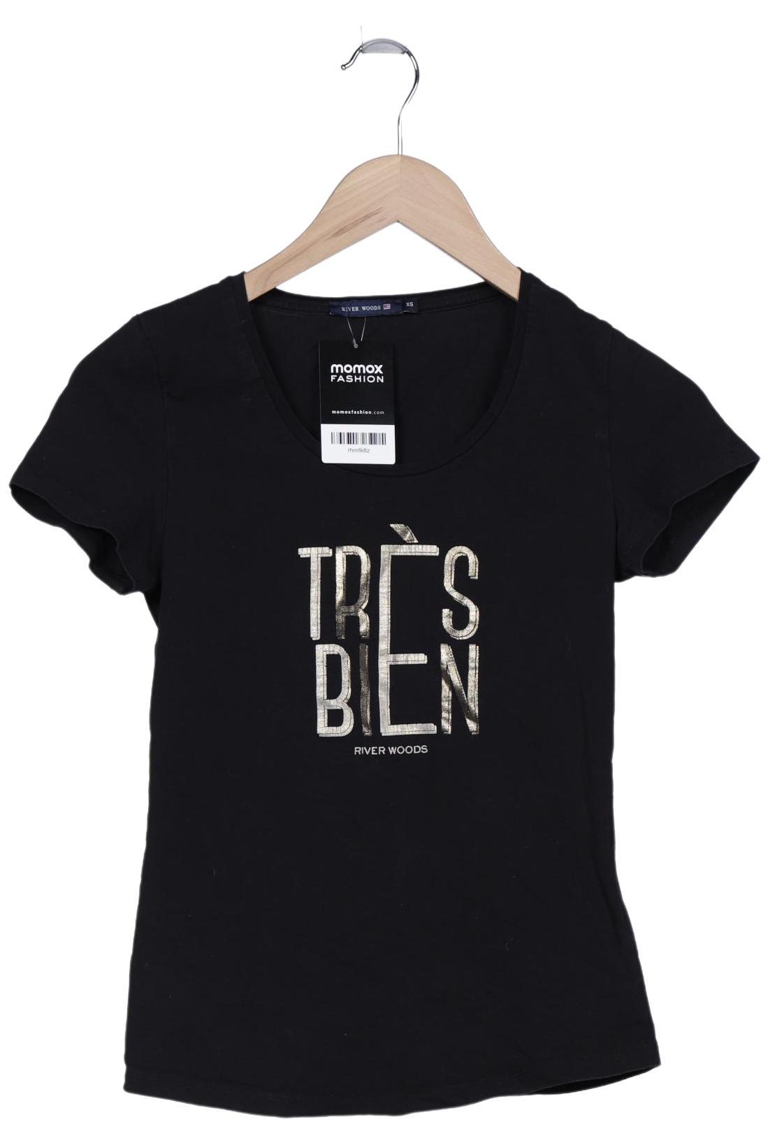 

River Woods Damen T-Shirt, schwarz, Gr. 34