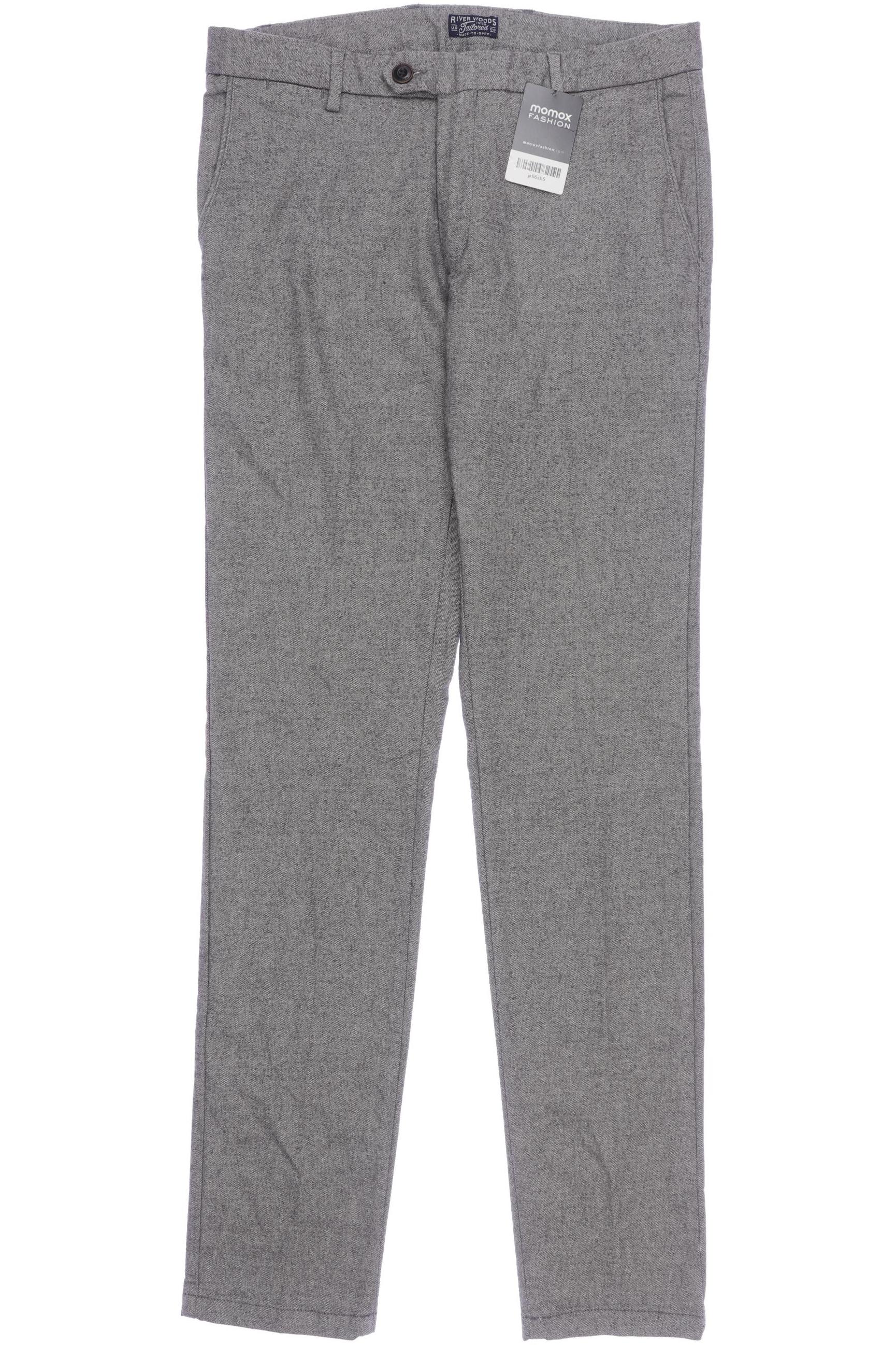 

River Woods Herren Stoffhose, grau, Gr. 52