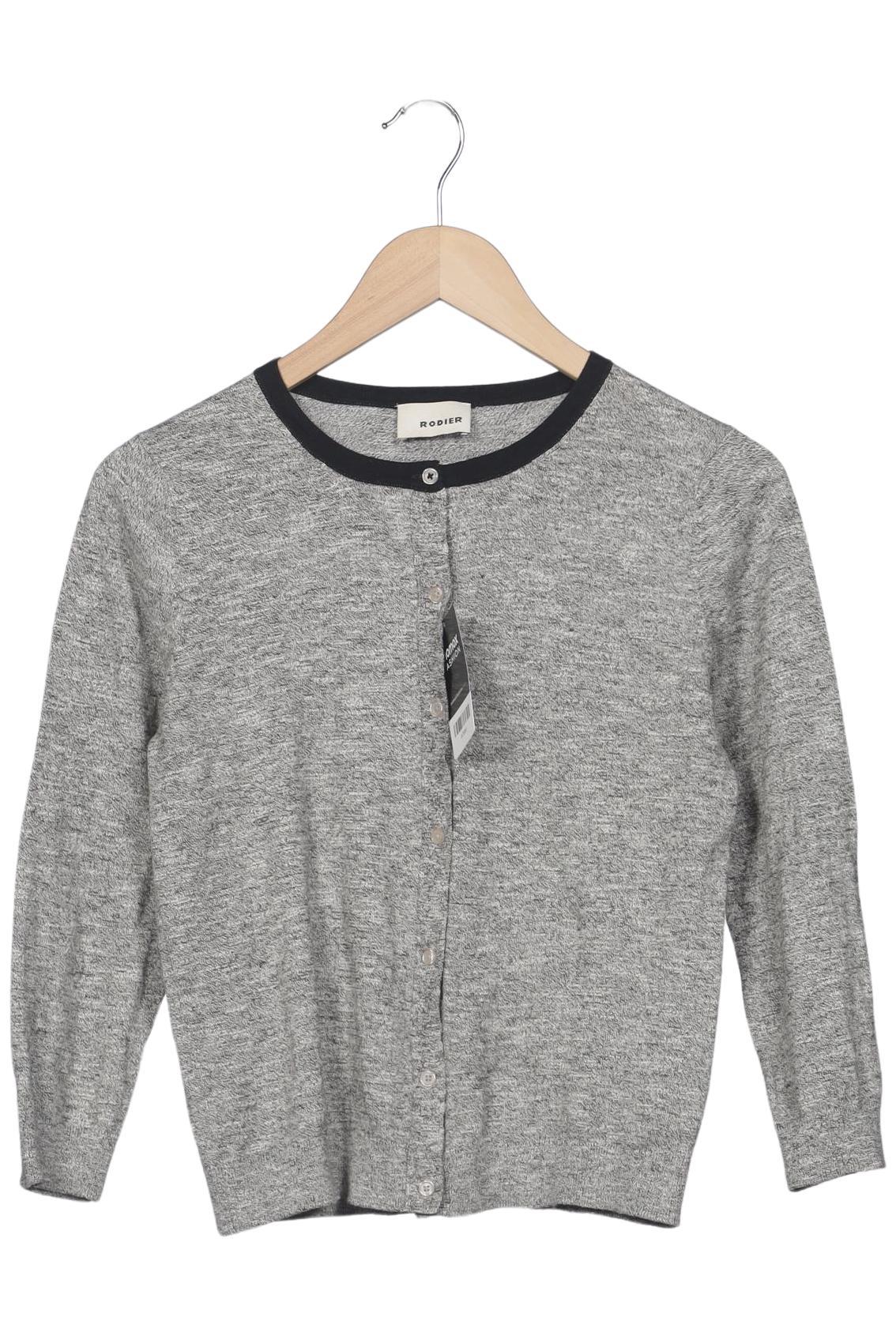 

Rodier Damen Strickjacke, grau, Gr. 38