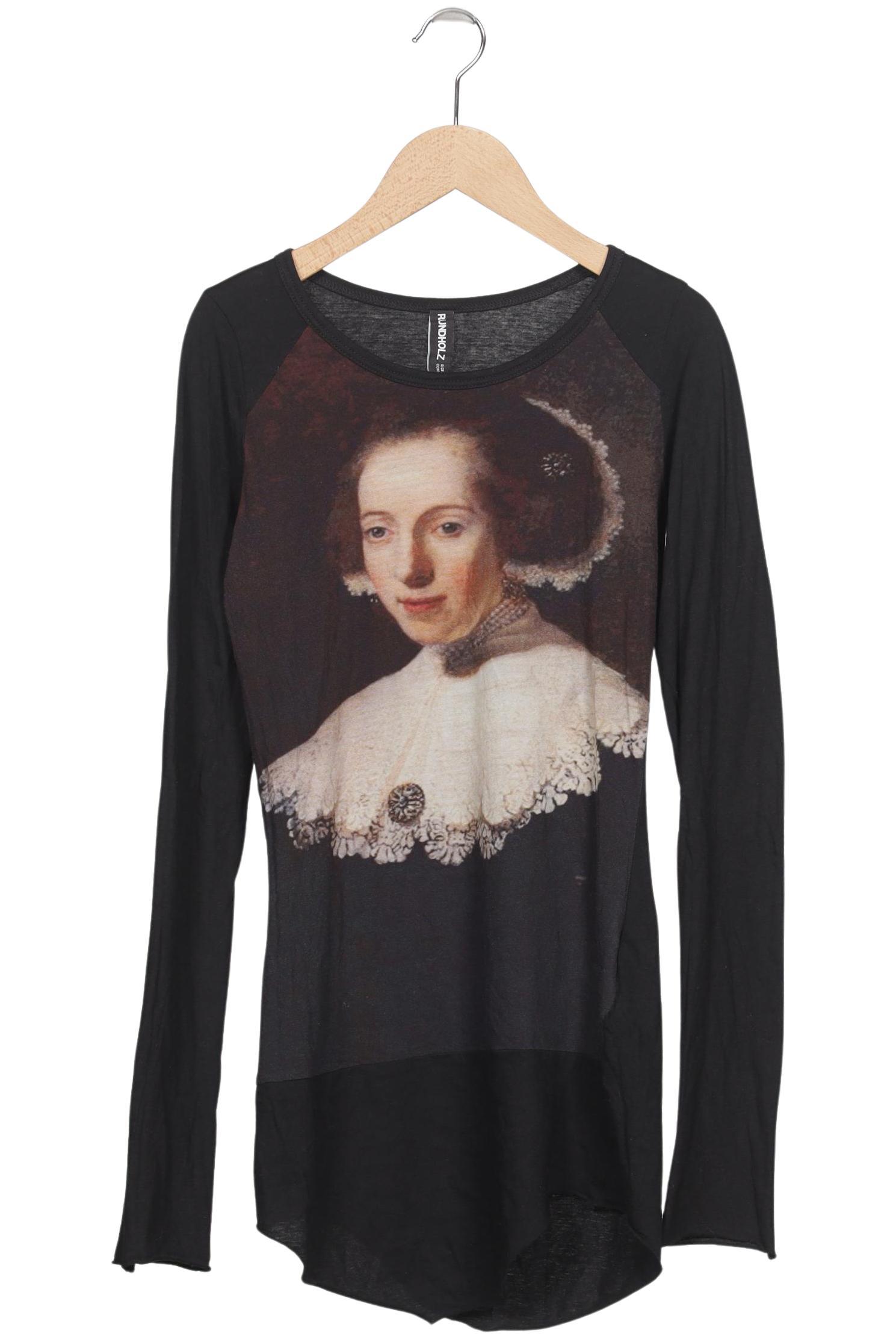 

Rundholz Damen Langarmshirt, schwarz, Gr. 34