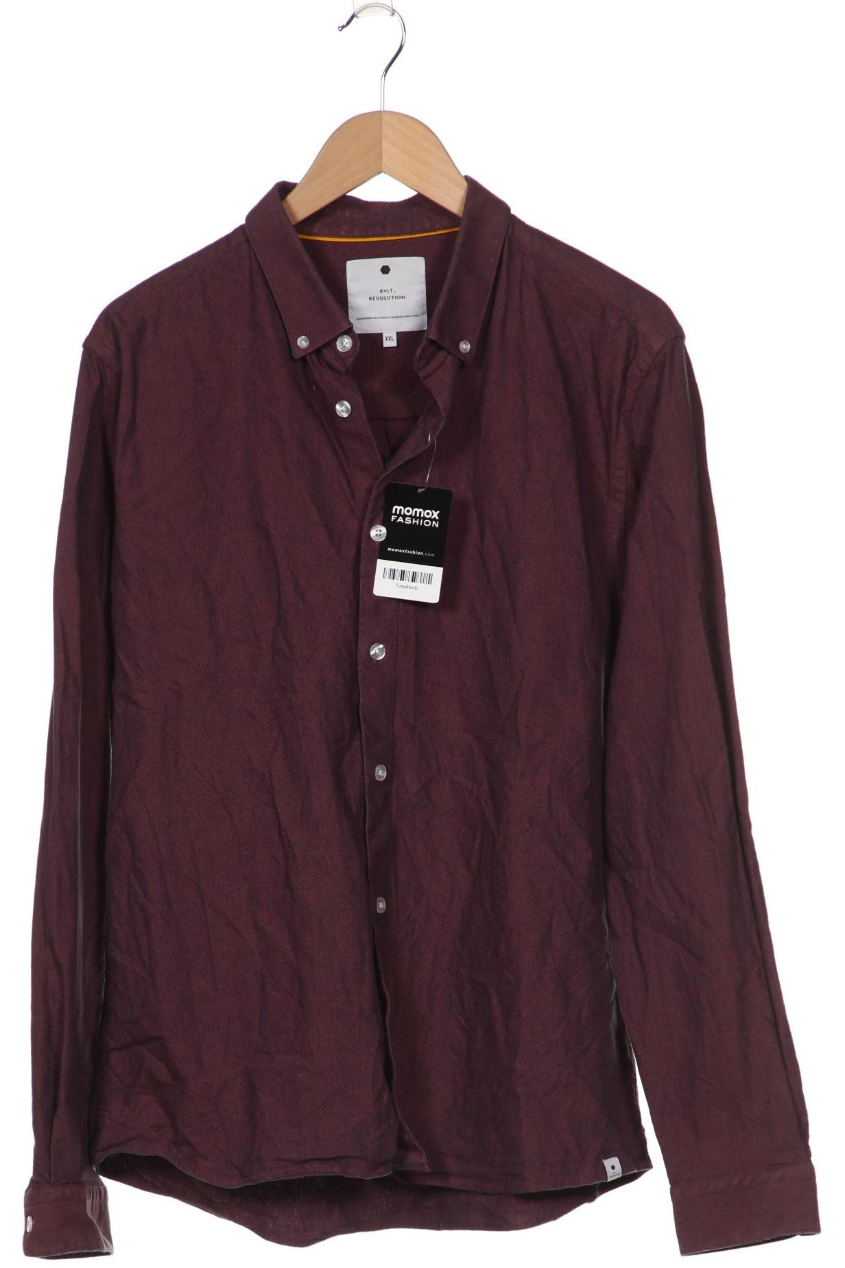

Rvlt revolution Herren Hemd, bordeaux, Gr. 56