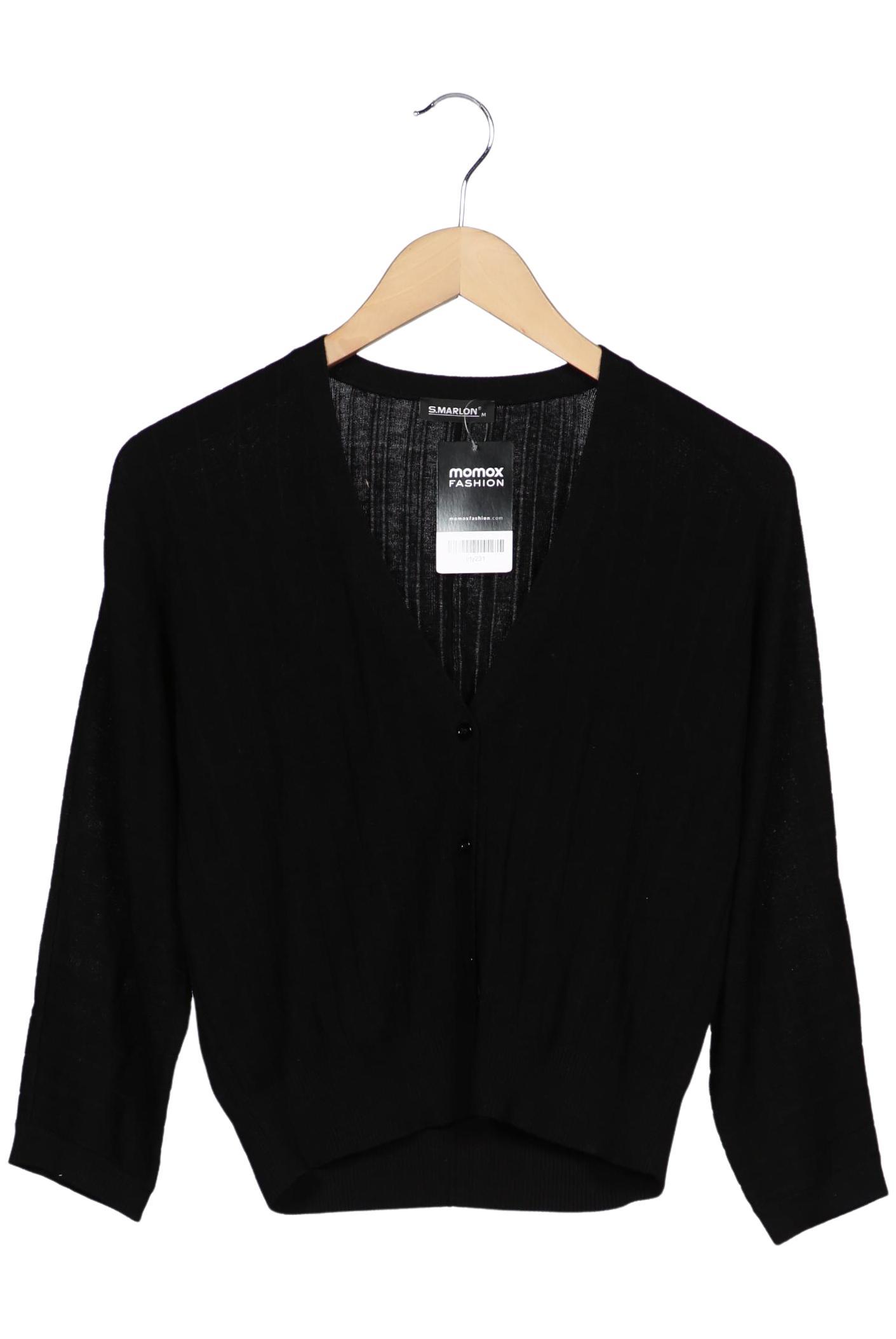 

S.marlon Damen Strickjacke, schwarz, Gr. 38