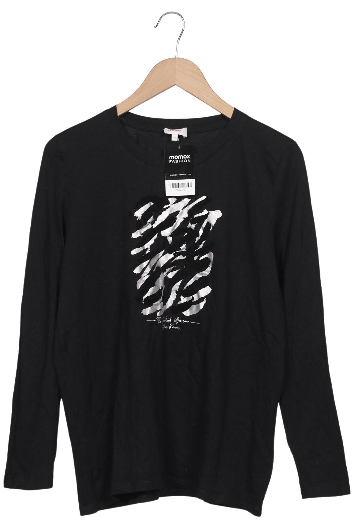 

s.Oliver Damen Langarmshirt, schwarz, Gr. 42