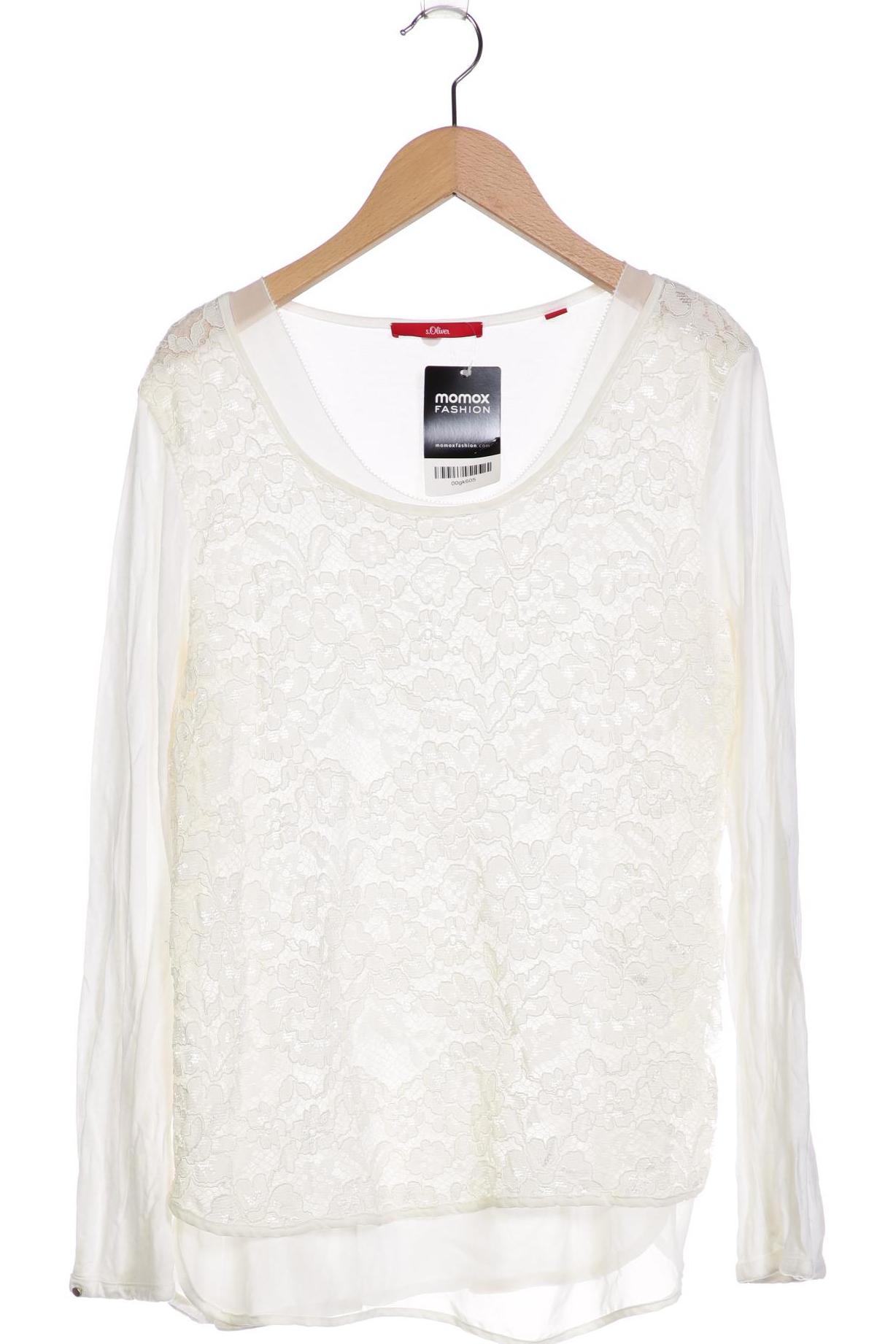 

s.Oliver Damen Langarmshirt, cremeweiß, Gr. 42