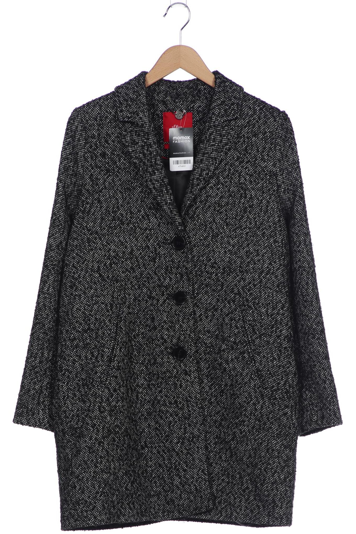 

s.Oliver Damen Mantel, schwarz, Gr. 38