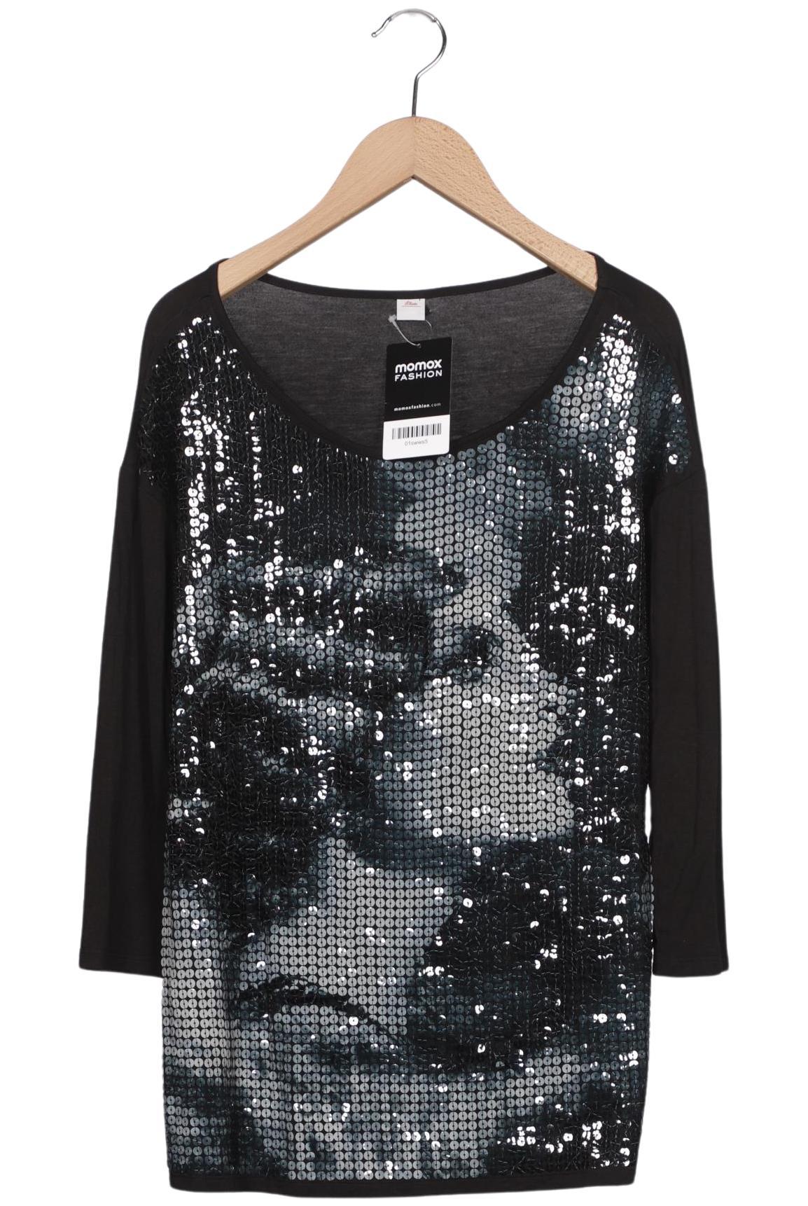 

s.Oliver Damen Langarmshirt, schwarz, Gr. 36