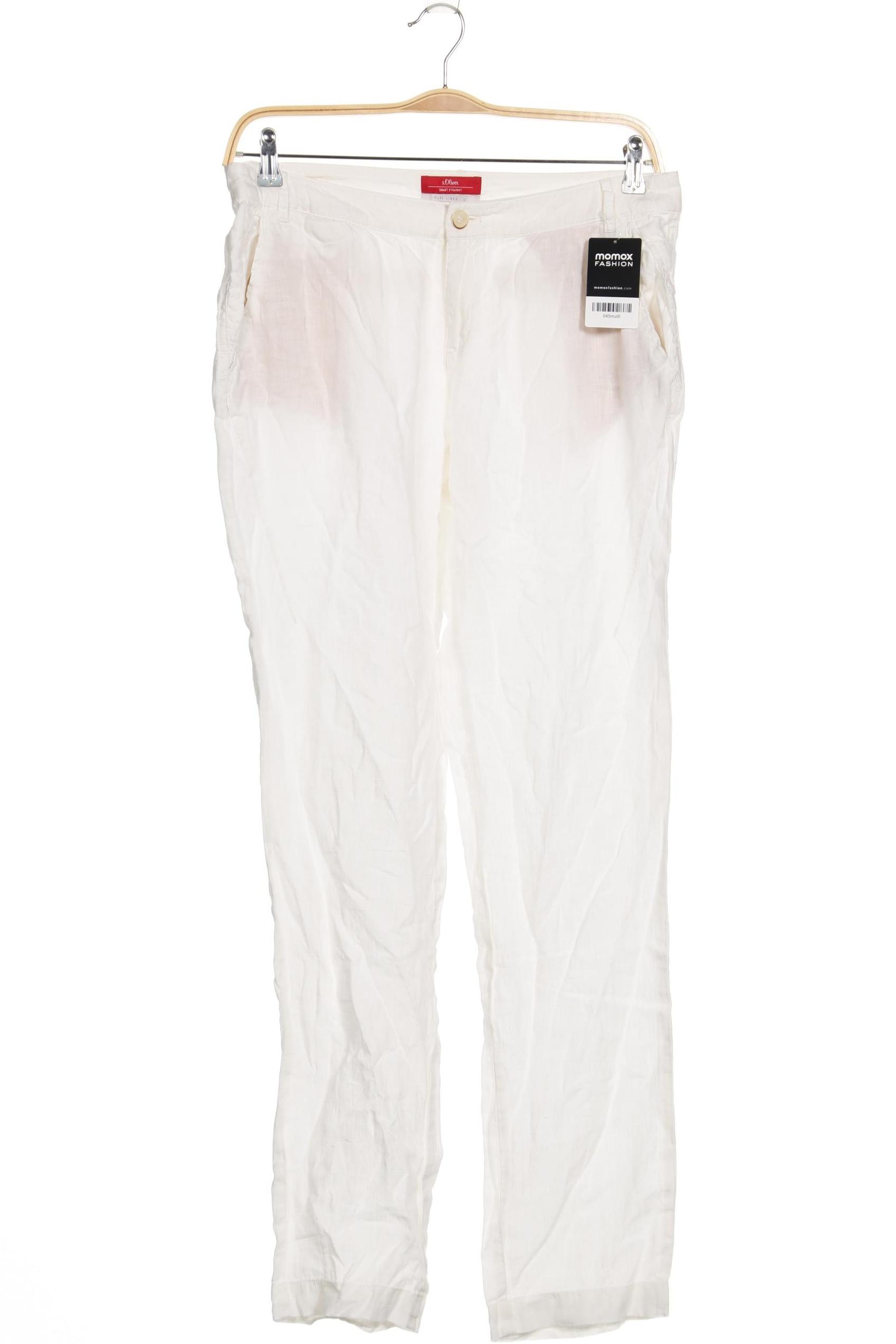

s.Oliver Damen Stoffhose, weiß, Gr. 40