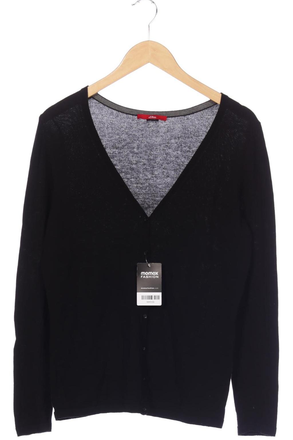 

s.Oliver Damen Strickjacke, schwarz, Gr. 42