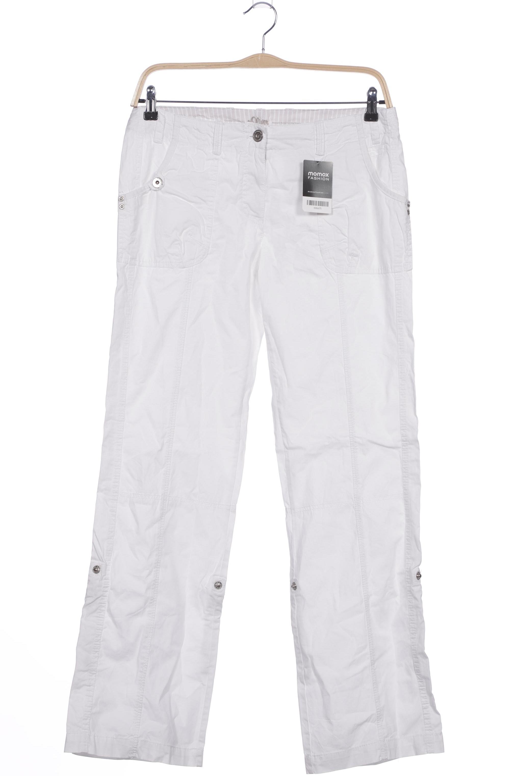 

s.Oliver Damen Stoffhose, weiß, Gr. 42