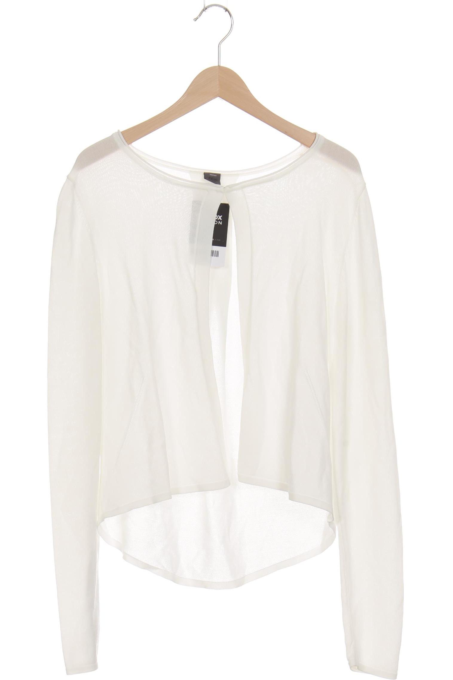 

s.Oliver Damen Strickjacke, weiß, Gr. 36