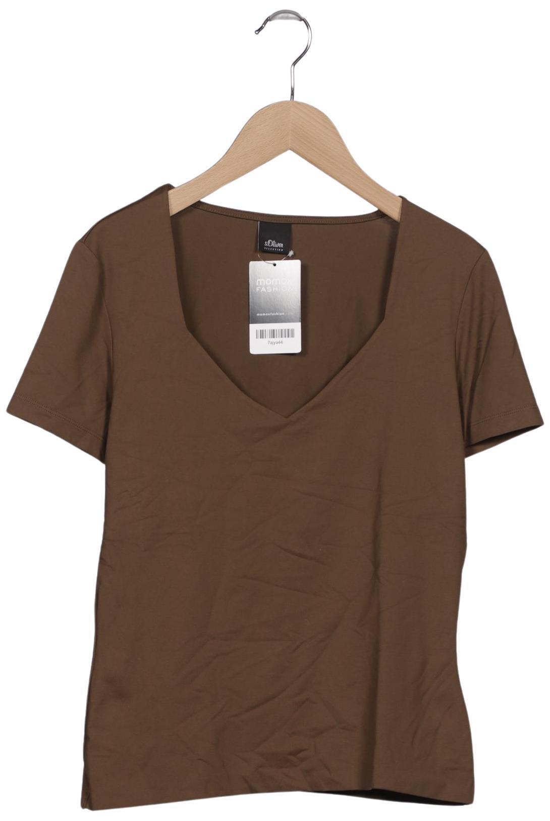 

s.Oliver Damen T-Shirt, braun, Gr. 38