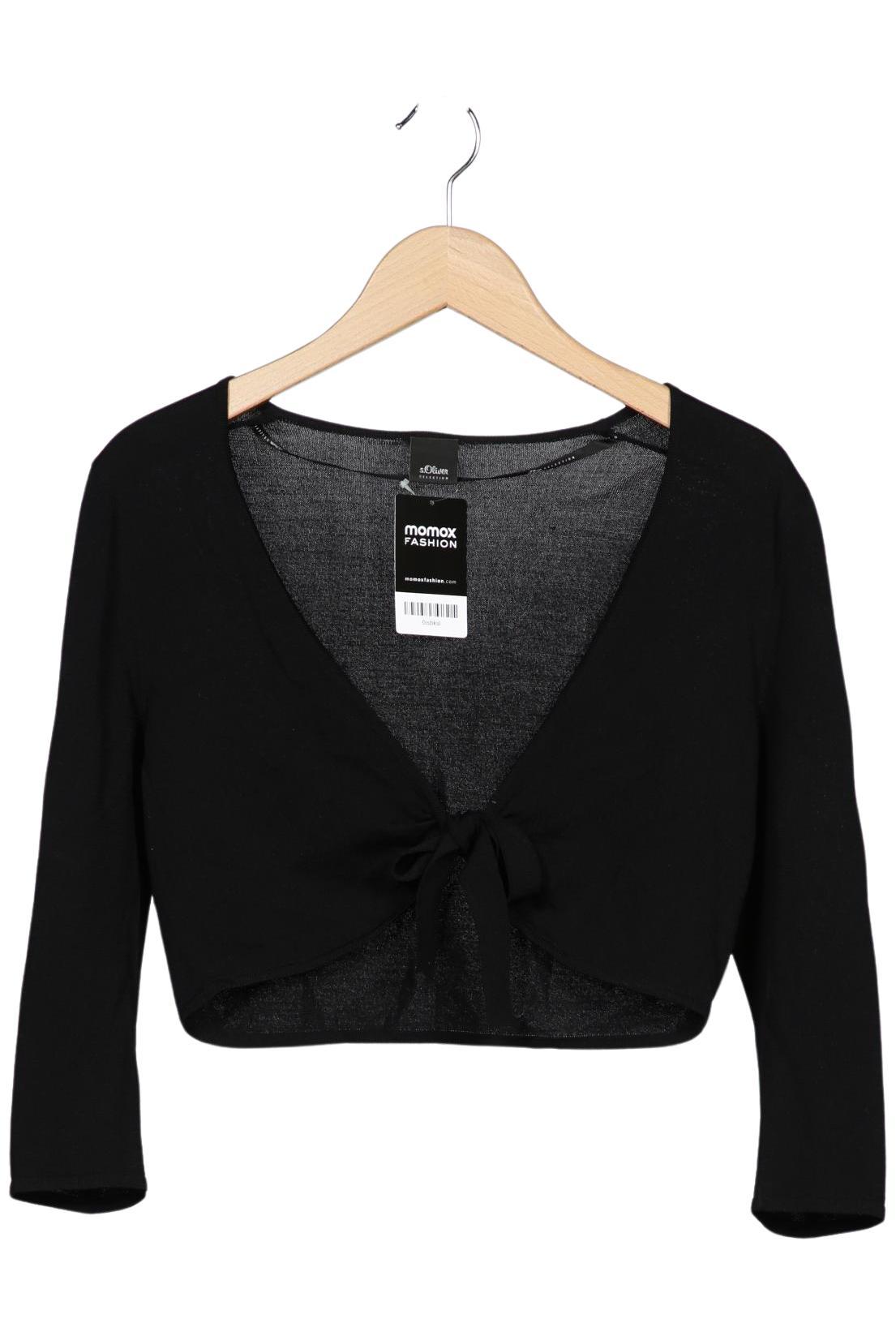 

s.Oliver Damen Strickjacke, schwarz, Gr. 38