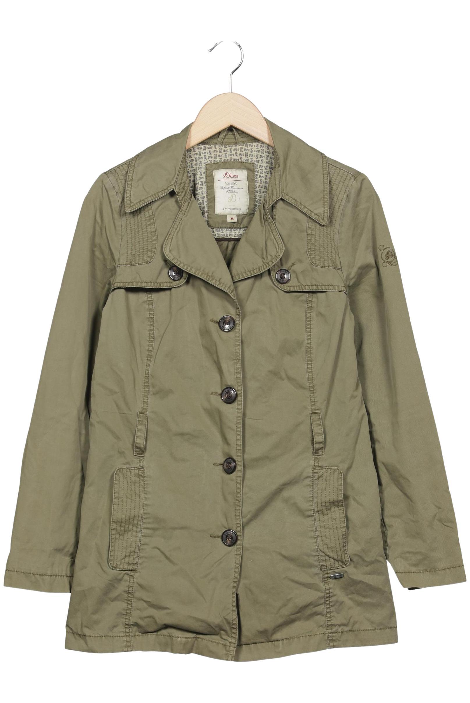 

s.Oliver Damen Mantel, grün, Gr. 36