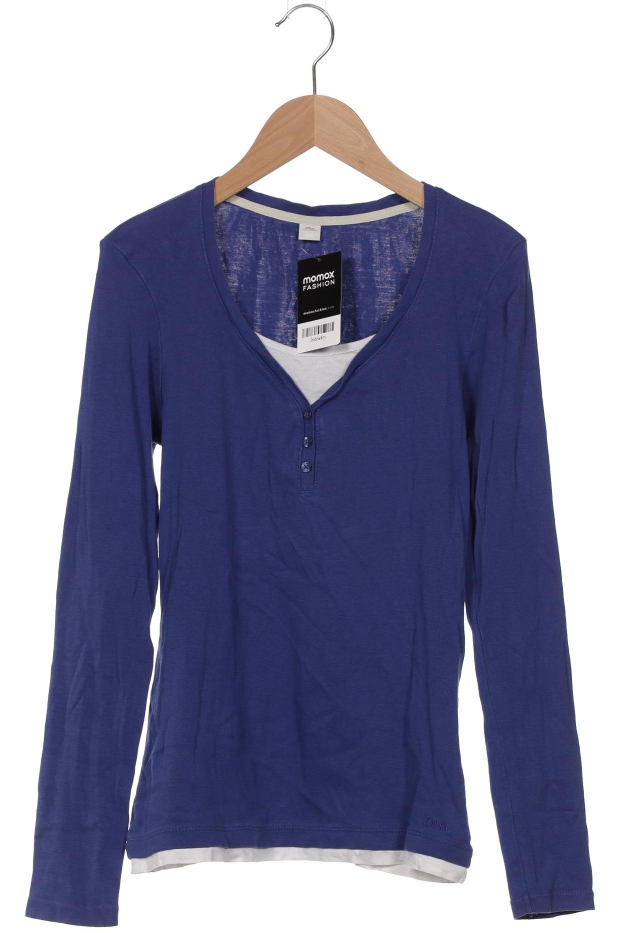

s.Oliver Damen Langarmshirt, blau, Gr. 38
