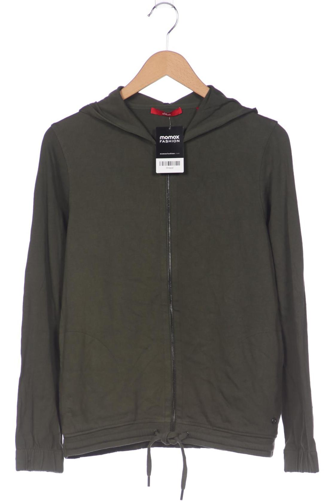 

s.Oliver Damen Kapuzenpullover, grün, Gr. 38