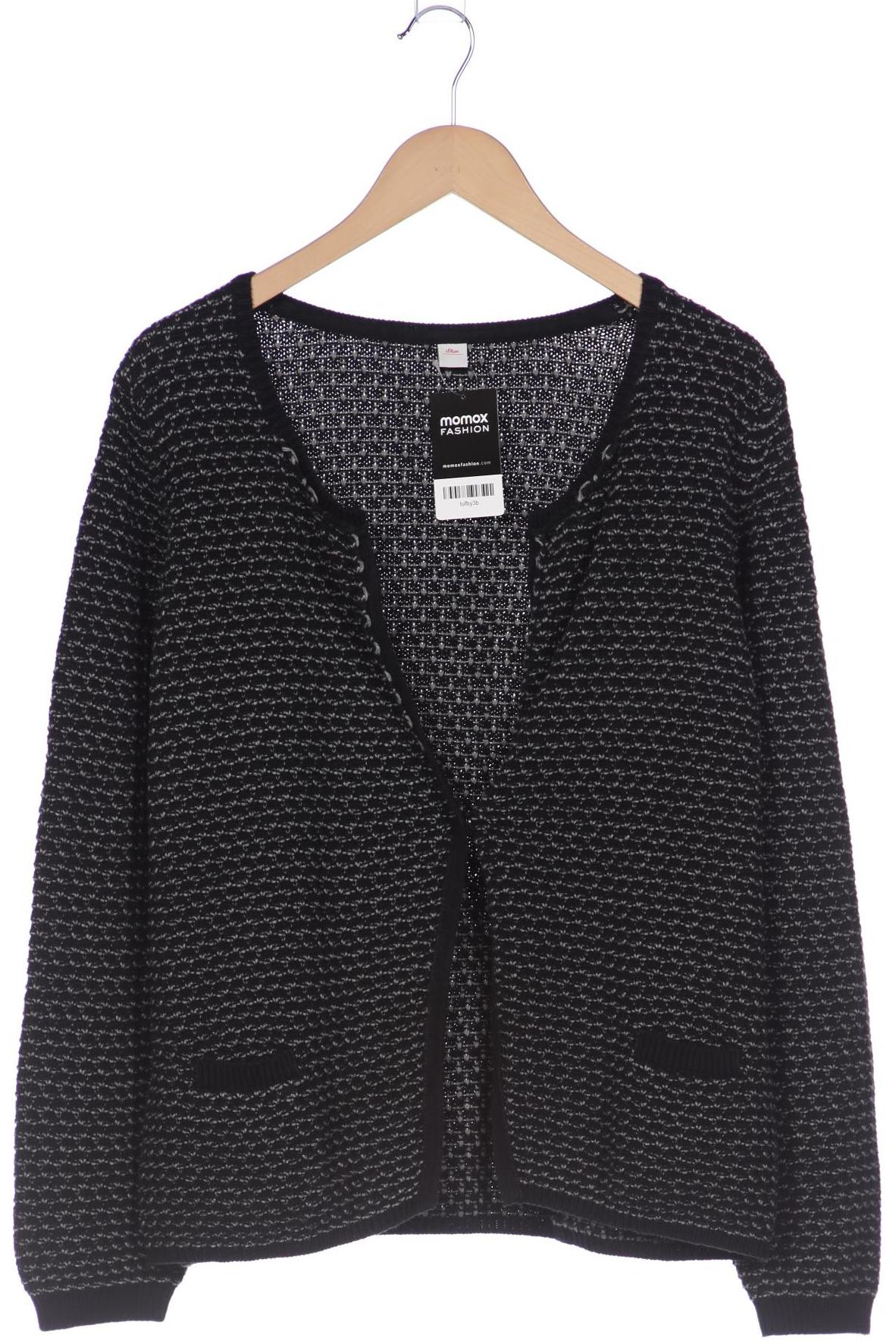 

s.Oliver Damen Strickjacke, schwarz, Gr. 46
