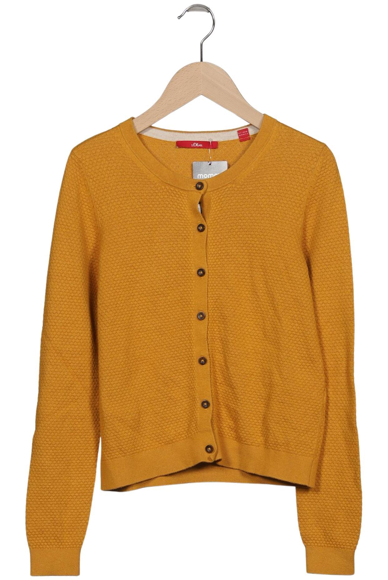 

s.Oliver Damen Strickjacke, gelb, Gr. 32