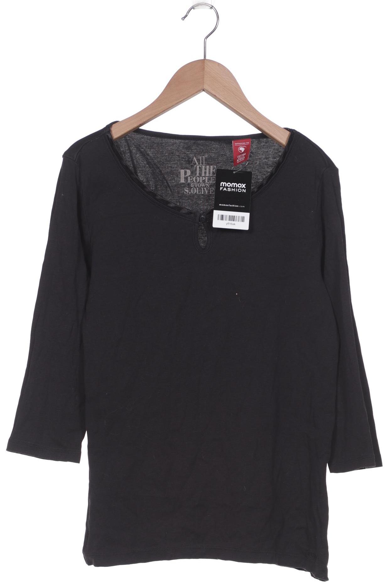

s.Oliver Damen Langarmshirt, schwarz, Gr. 34