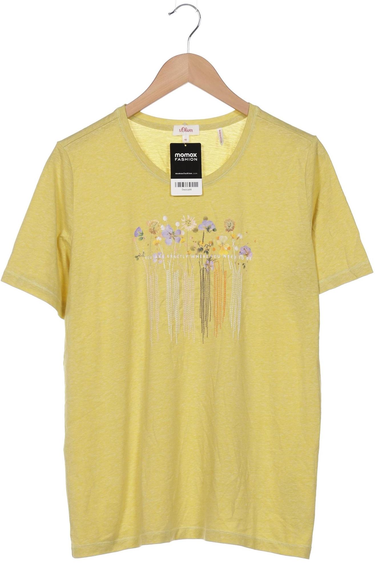 

s.Oliver Damen T-Shirt, gelb, Gr. 42
