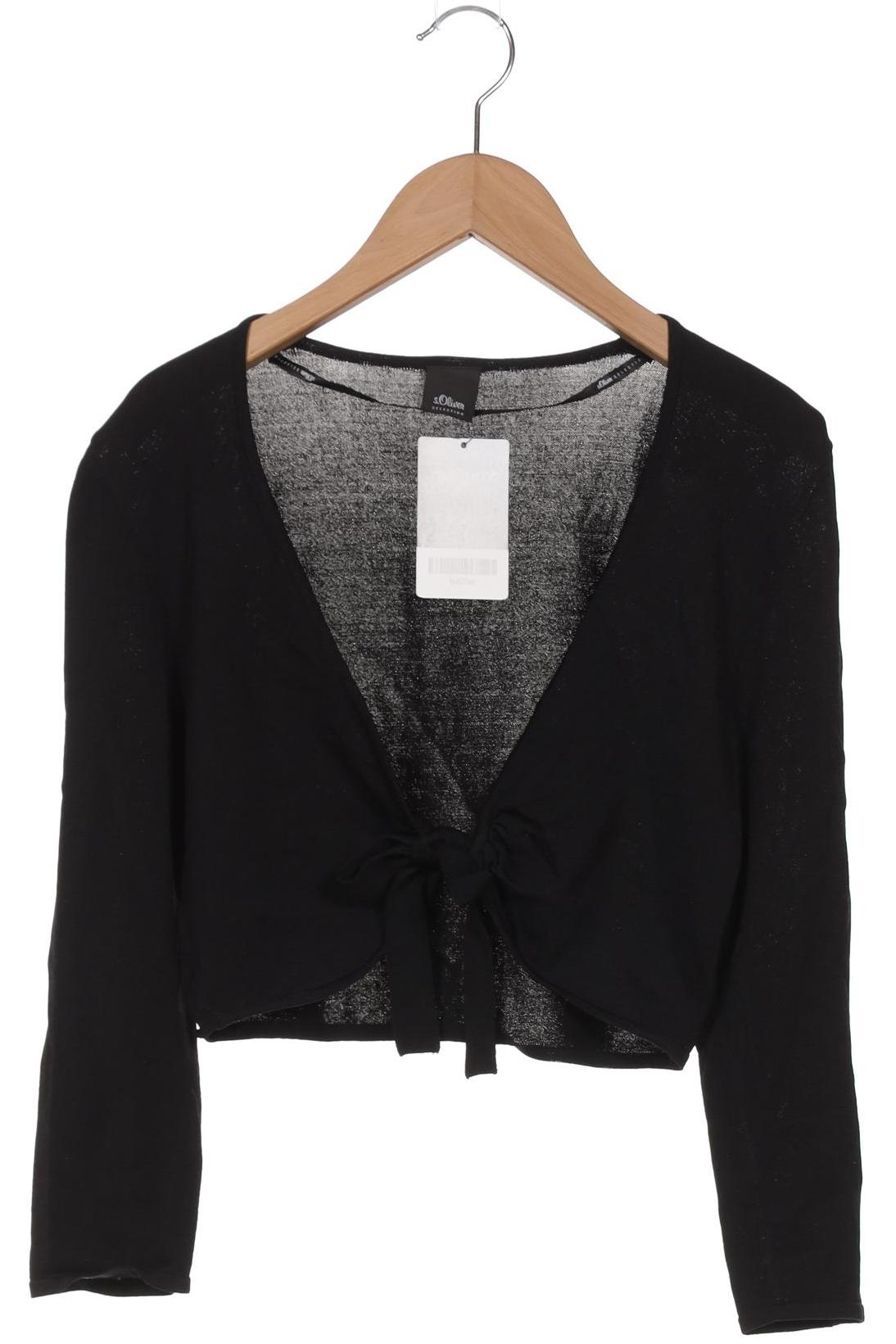 

s.Oliver Damen Strickjacke, schwarz, Gr. 36